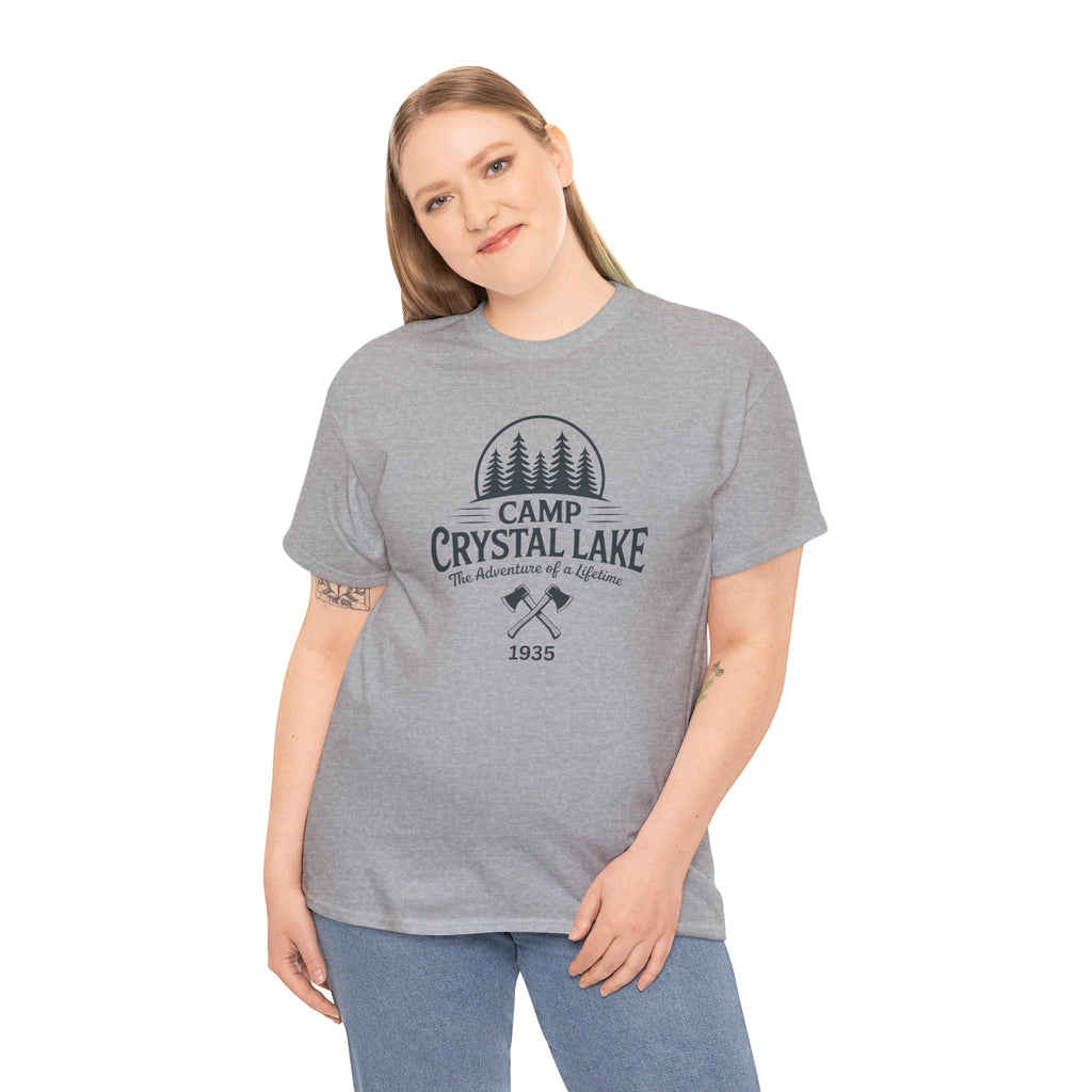 Camp Crystal Lake Tee — Vintage Outdoor Camping Shirt ("Camp Crystal Lake")