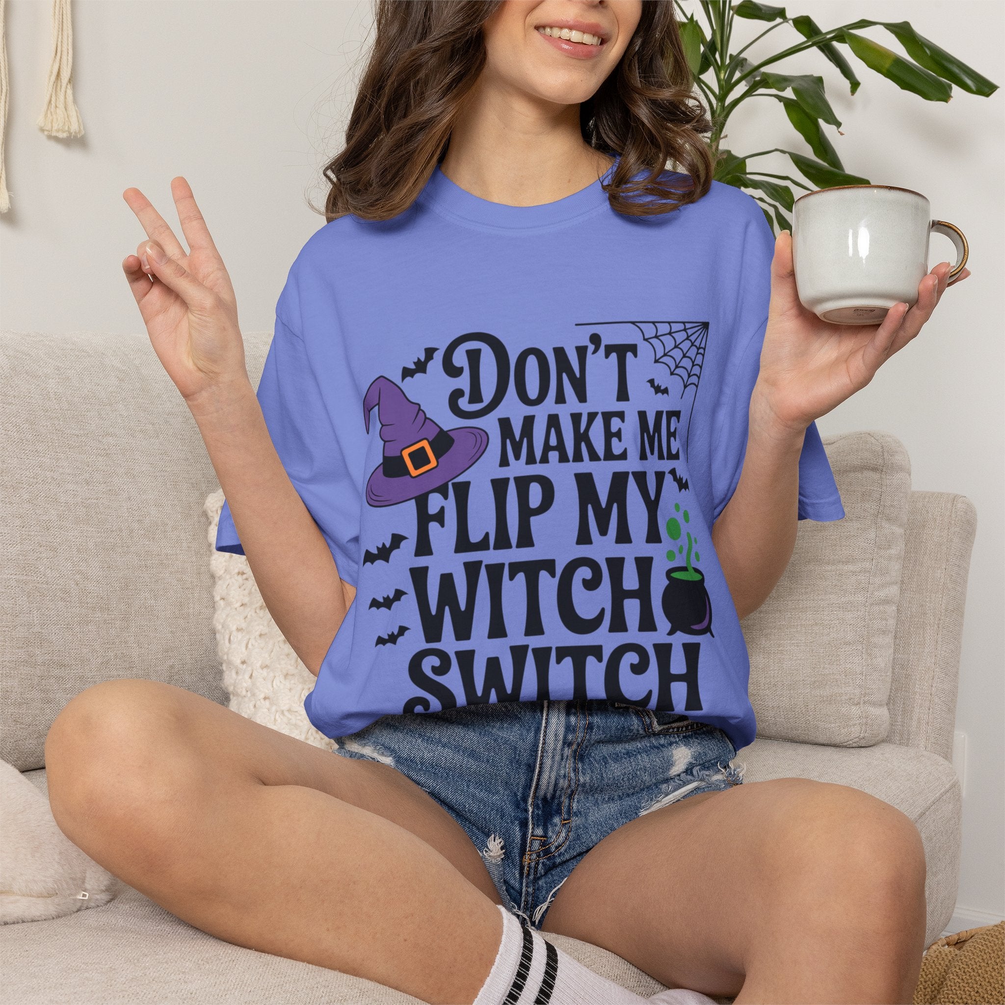 Halloween T-Shirt: "Don't Make Me Flip My Witch Switch" Graphic Tee