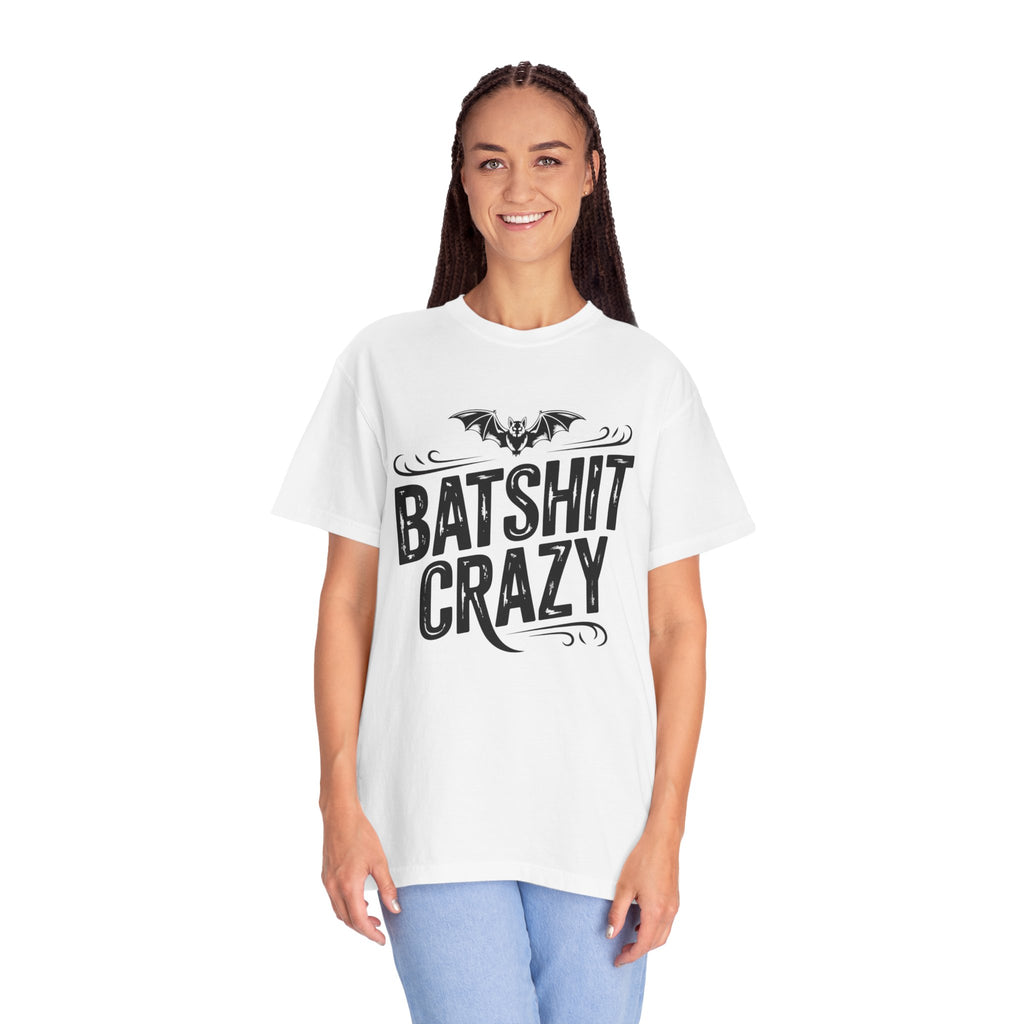 Batshit Crazy T-Shirt — Funny Gothic Bat Graphic Tee for Halloween & Gifts