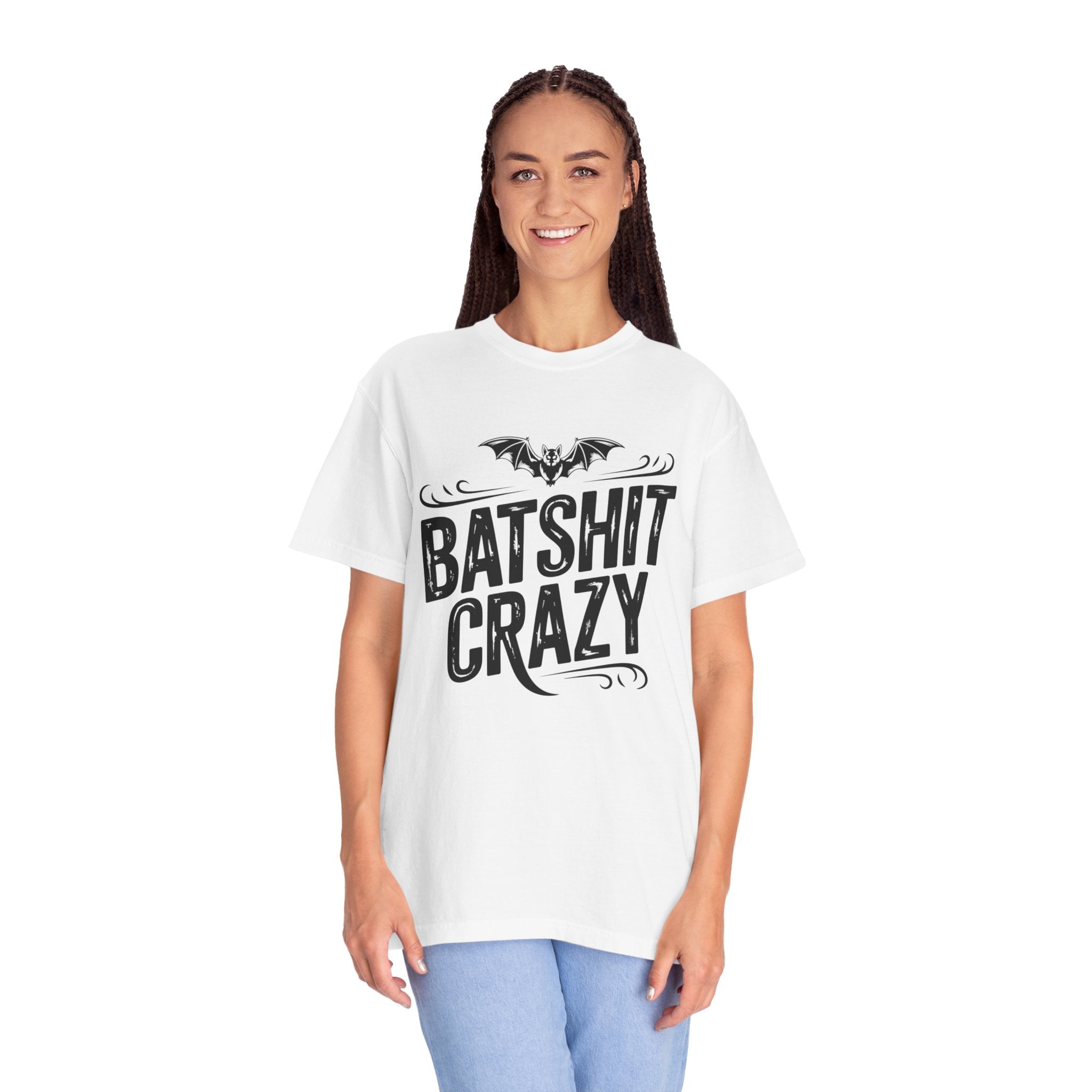 Batshit Crazy T-Shirt — Funny Gothic Bat Graphic Tee for Halloween & Gifts