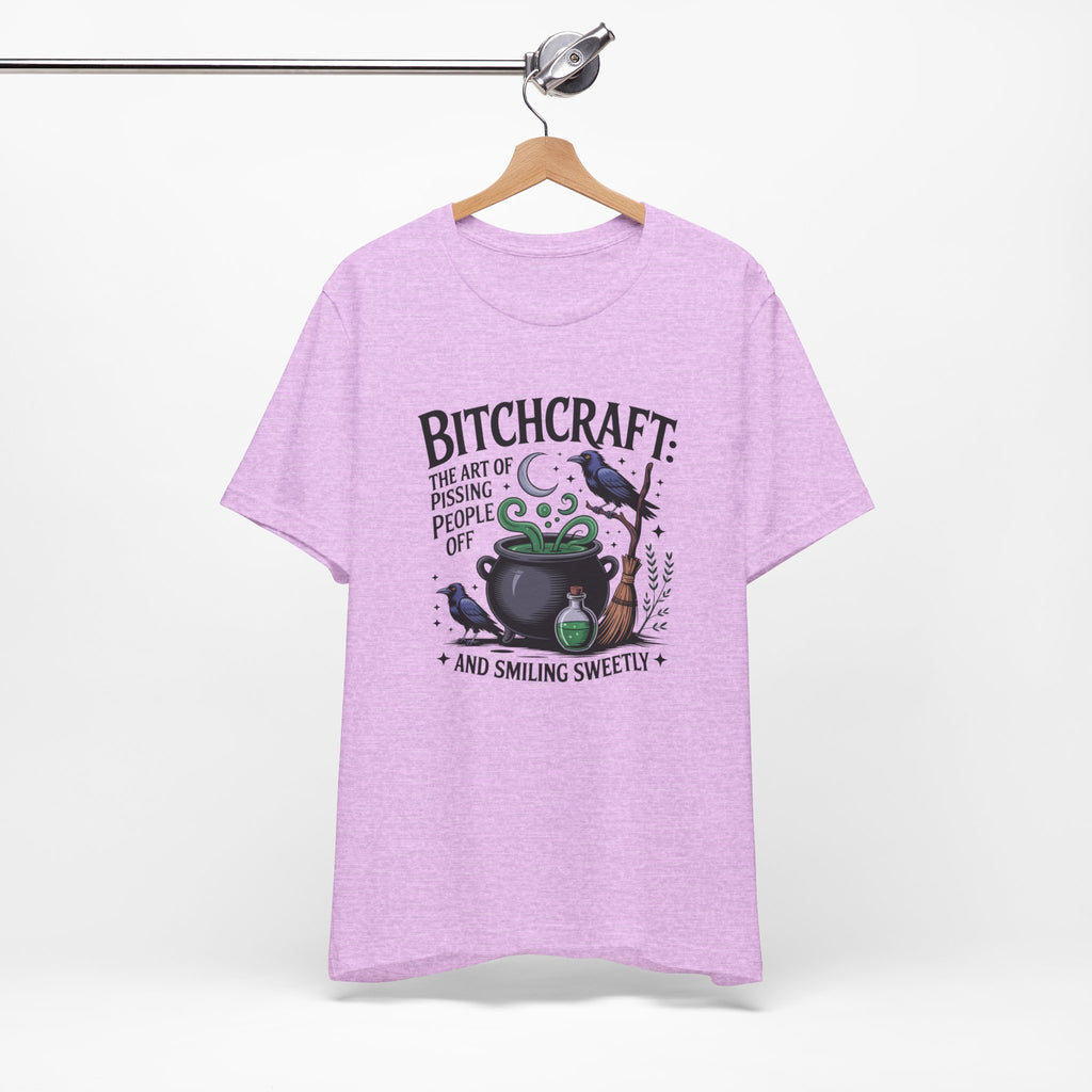 Bitchcraft Tee — "The Art of Pissing People Off and Smiling Sweetly" Witchy Graphic T‑Shirt