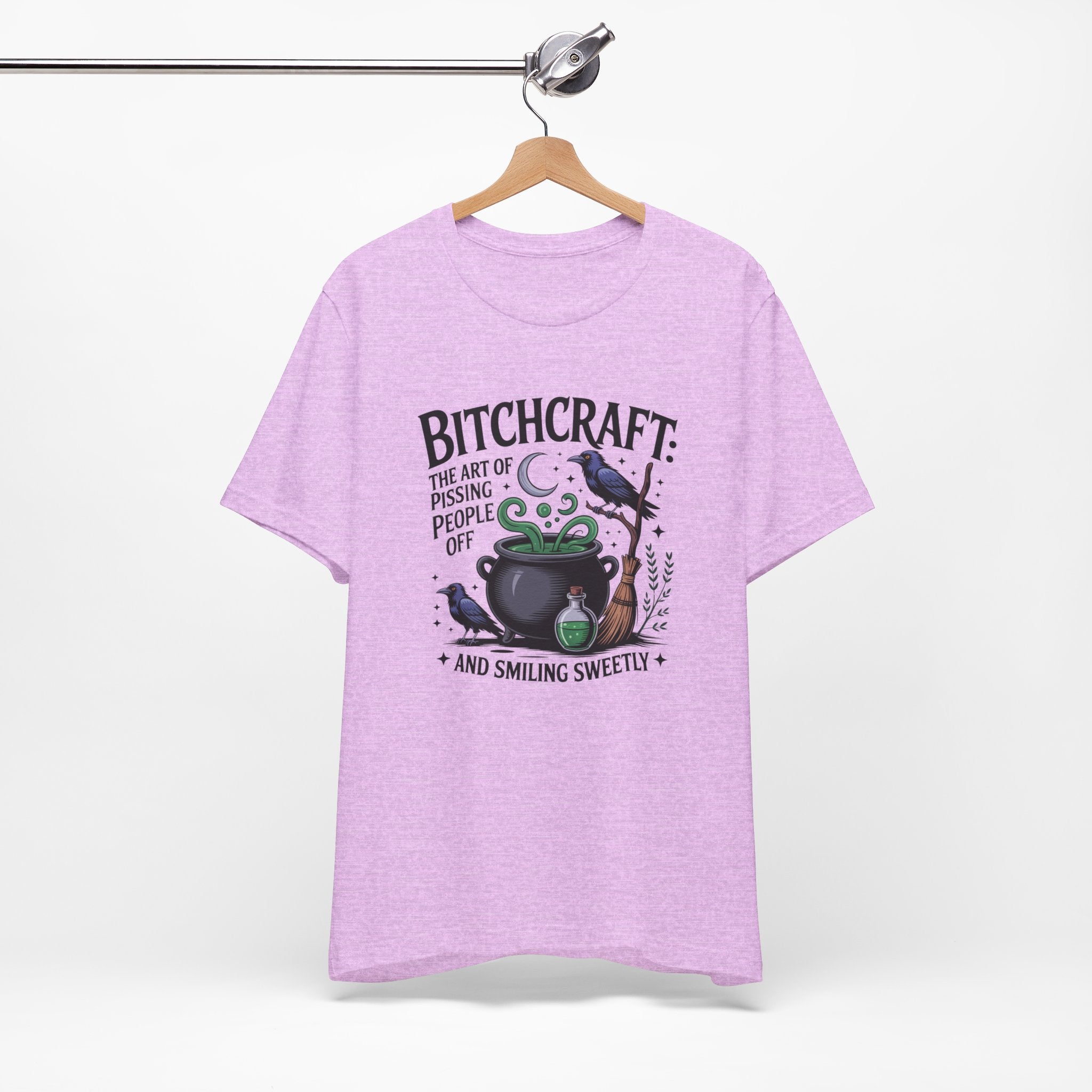 Bitchcraft Tee — "The Art of Pissing People Off and Smiling Sweetly" Witchy Graphic T‑Shirt