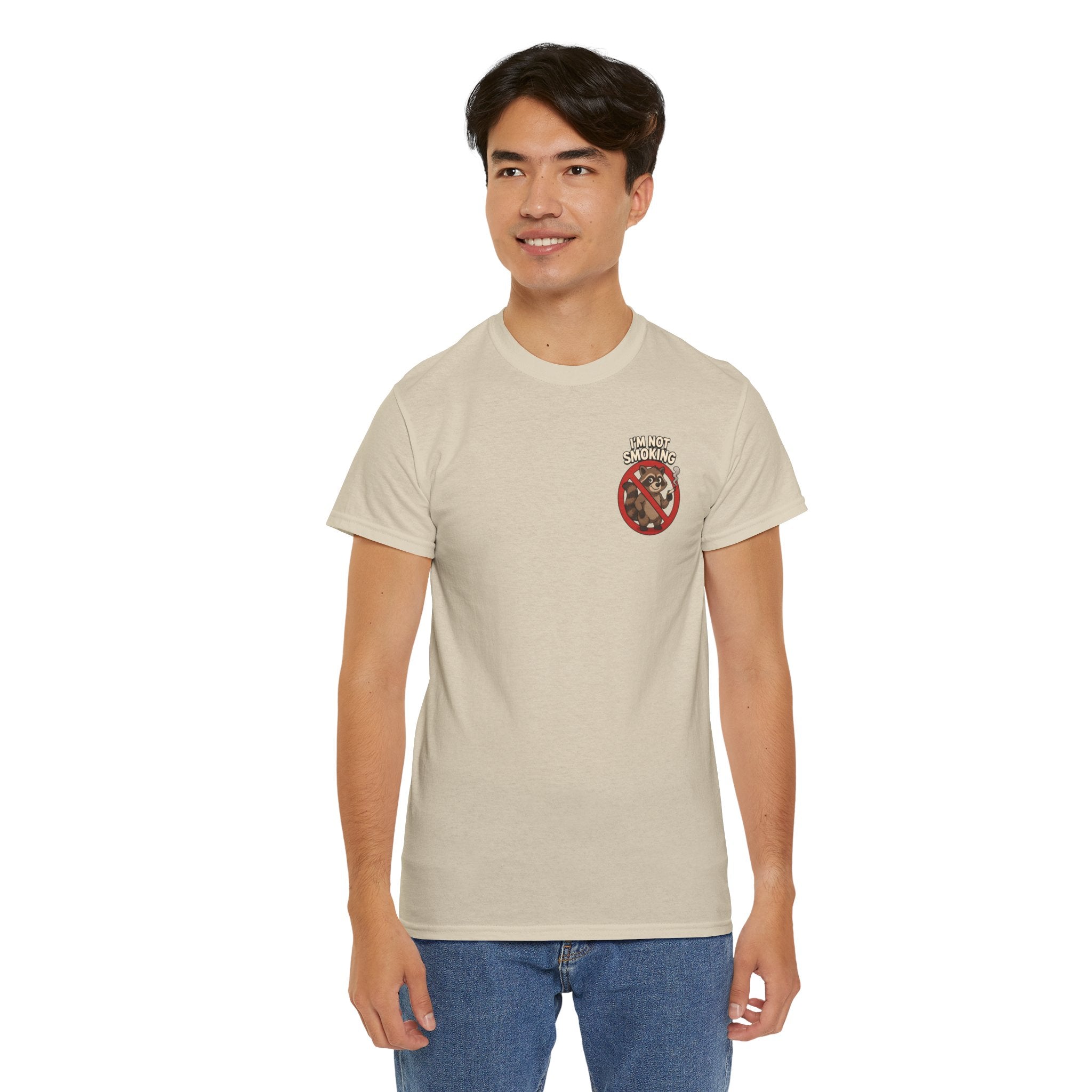 Graphic Tee — "What Are You Looking At?" Raccoon Illustration T-Shirt