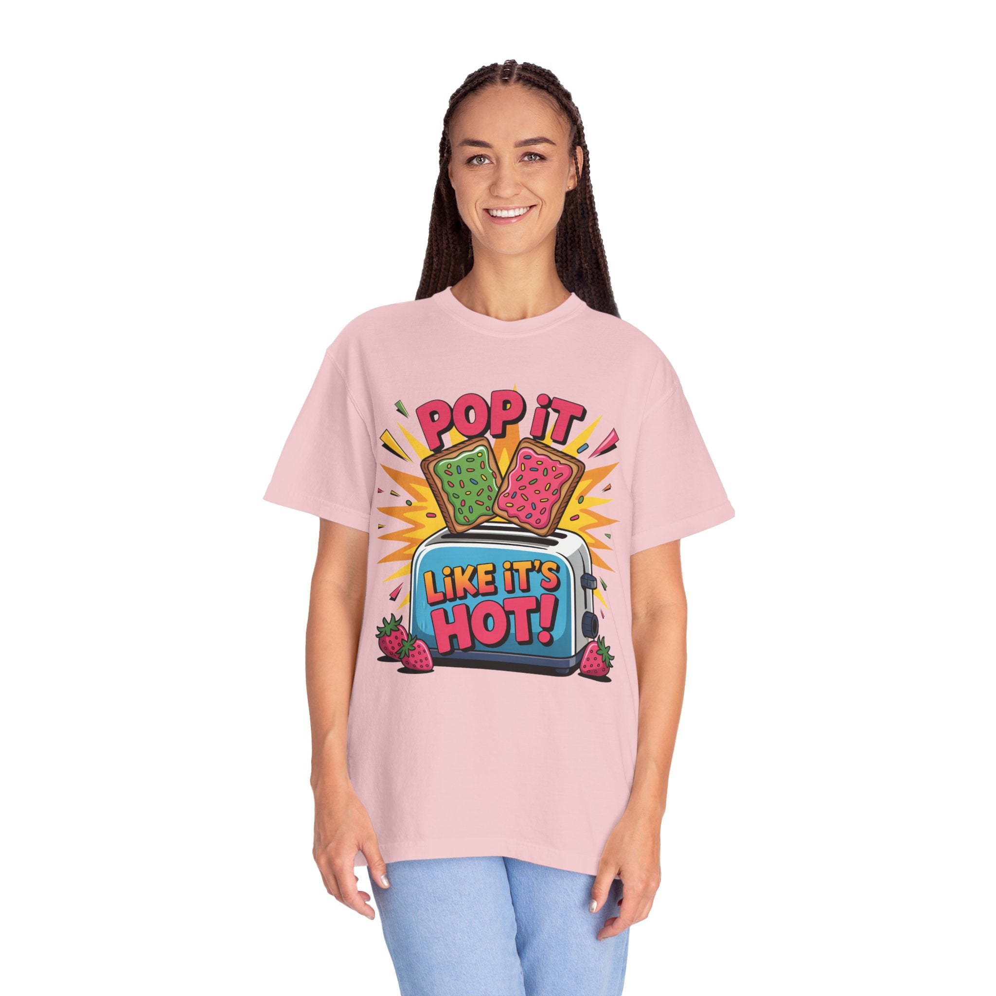Funny Graphic T-Shirt — Pop It Like It's Hot Humor Gift Tee for Women