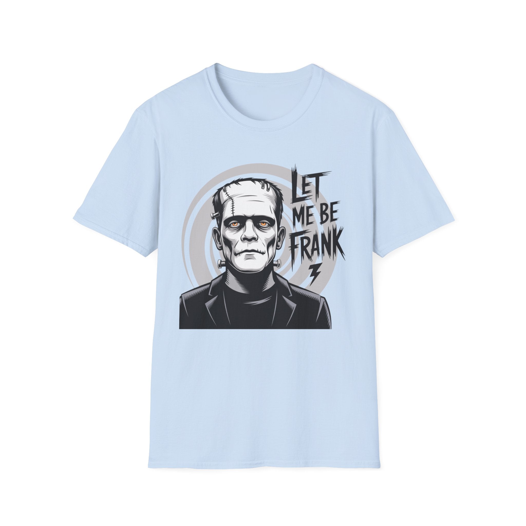 Frankenstein Monster Graphic T-Shirt — "Let Me Be Frank" Halloween Tee