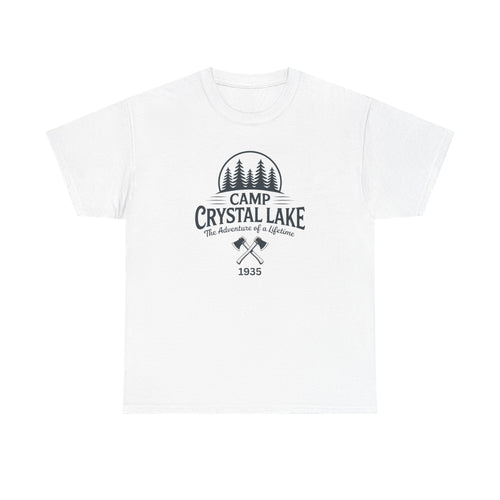 Camp Crystal Lake Tee — Vintage Outdoor Camping Shirt ("Camp Crystal Lake")