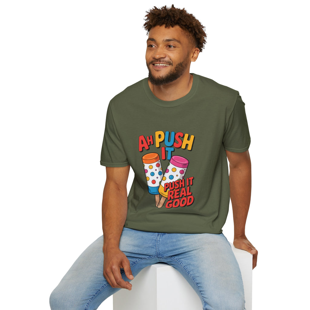 T-Shirt — “Ah Push It” Ice Cream Graphic Tee