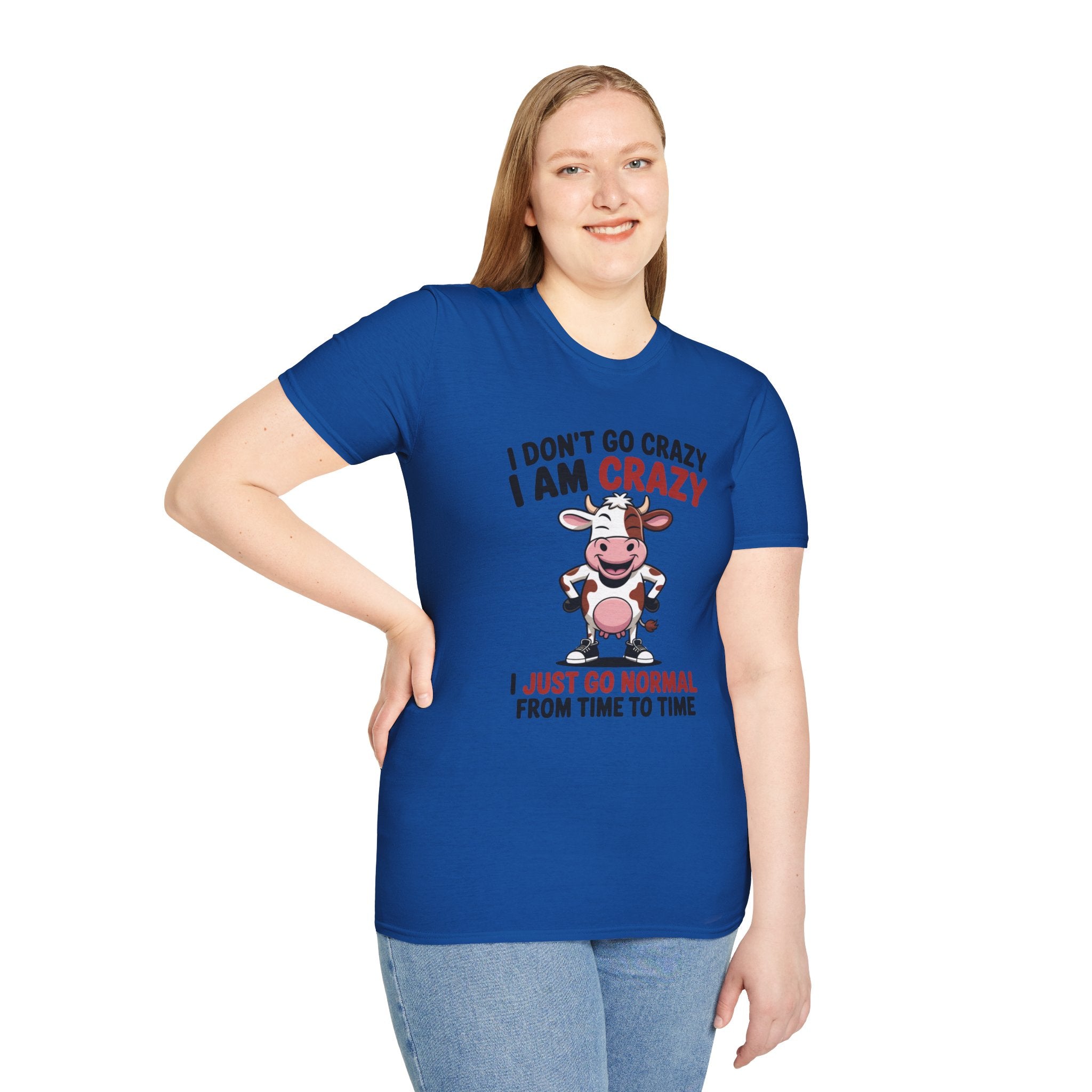 I Don't Go Crazy I Am Crazy Cow T-Shirt — Funny Cow Graphic Tee