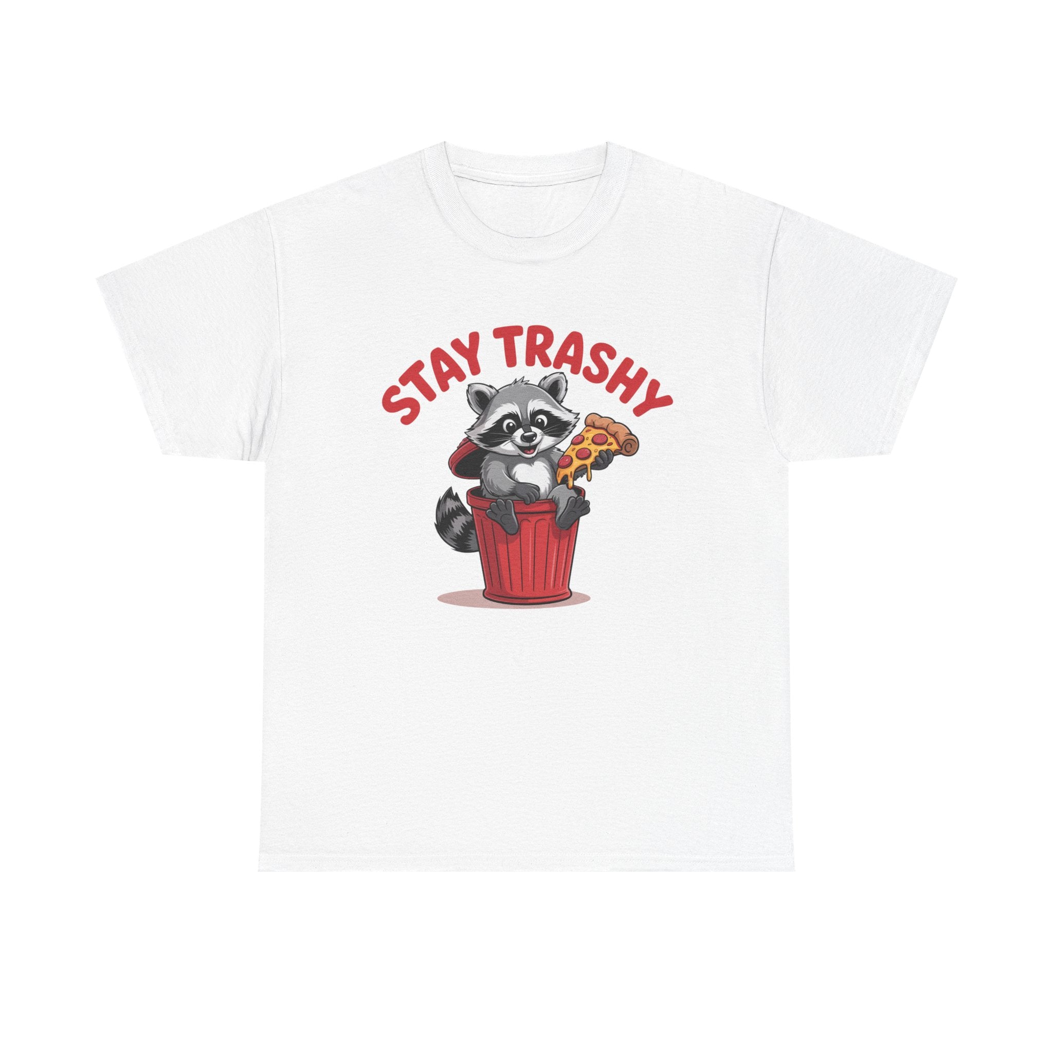 Funny Raccoon T-Shirt — Stay Trashy Humor Gift Tee for Women