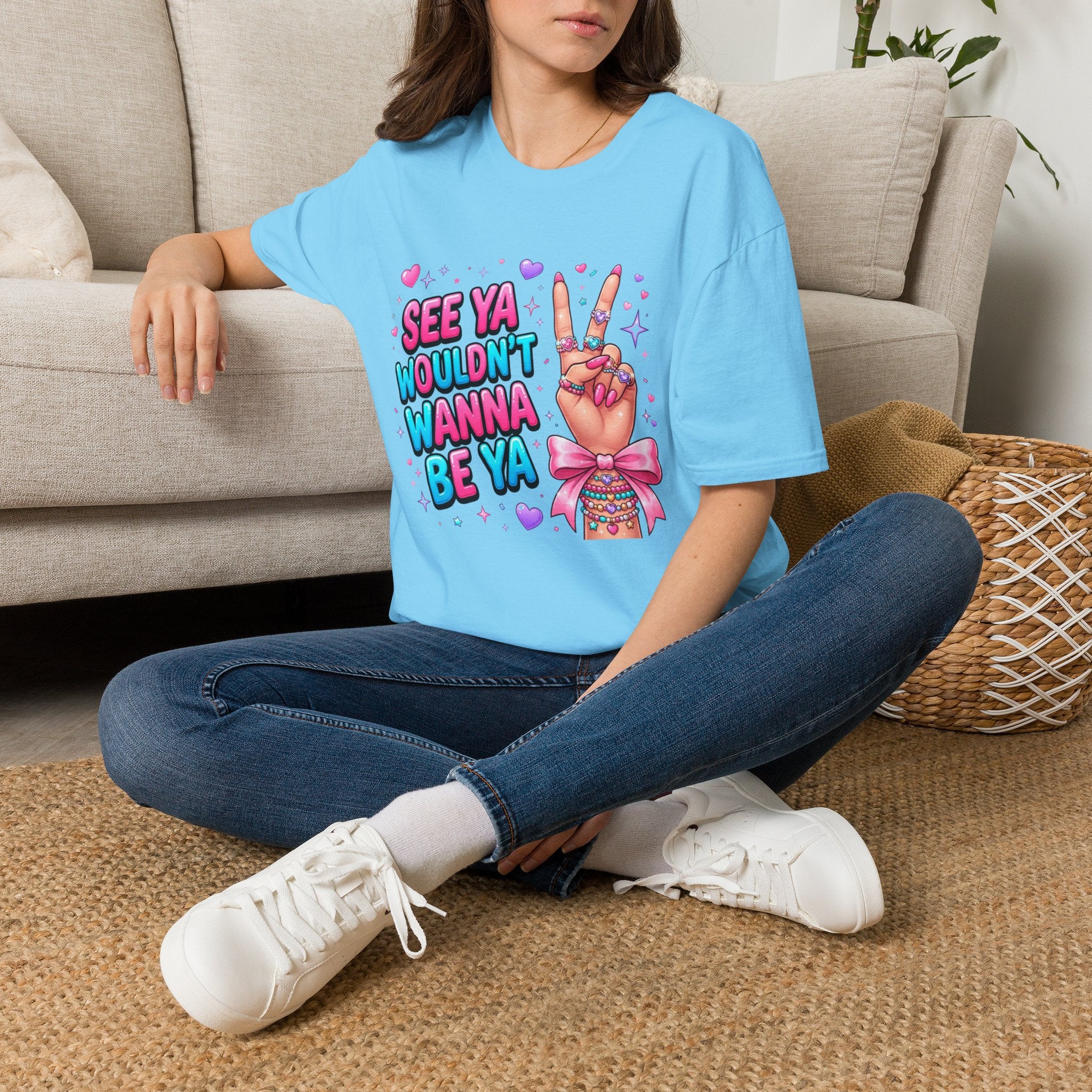 See Ya Wouldn't Wanna Be Ya T-Shirt — Sassy Peace Sign Graphic Tee