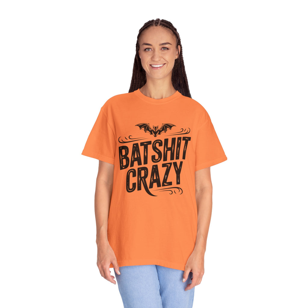 Batshit Crazy T-Shirt — Funny Gothic Bat Graphic Tee for Halloween & Gifts