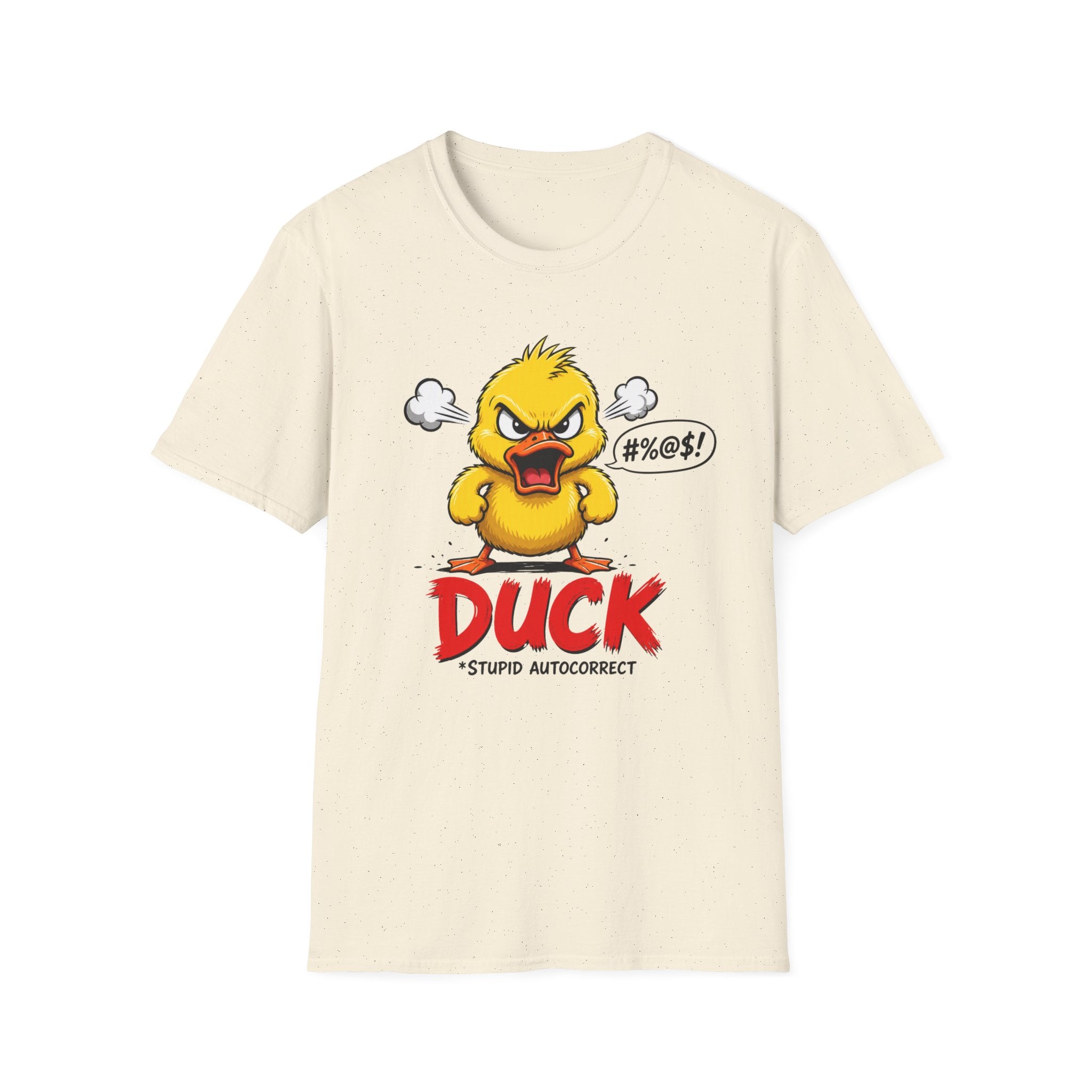 Angry Duck T-Shirt — Funny "Duck (Stupid Autocorrect)" Graphic Tee