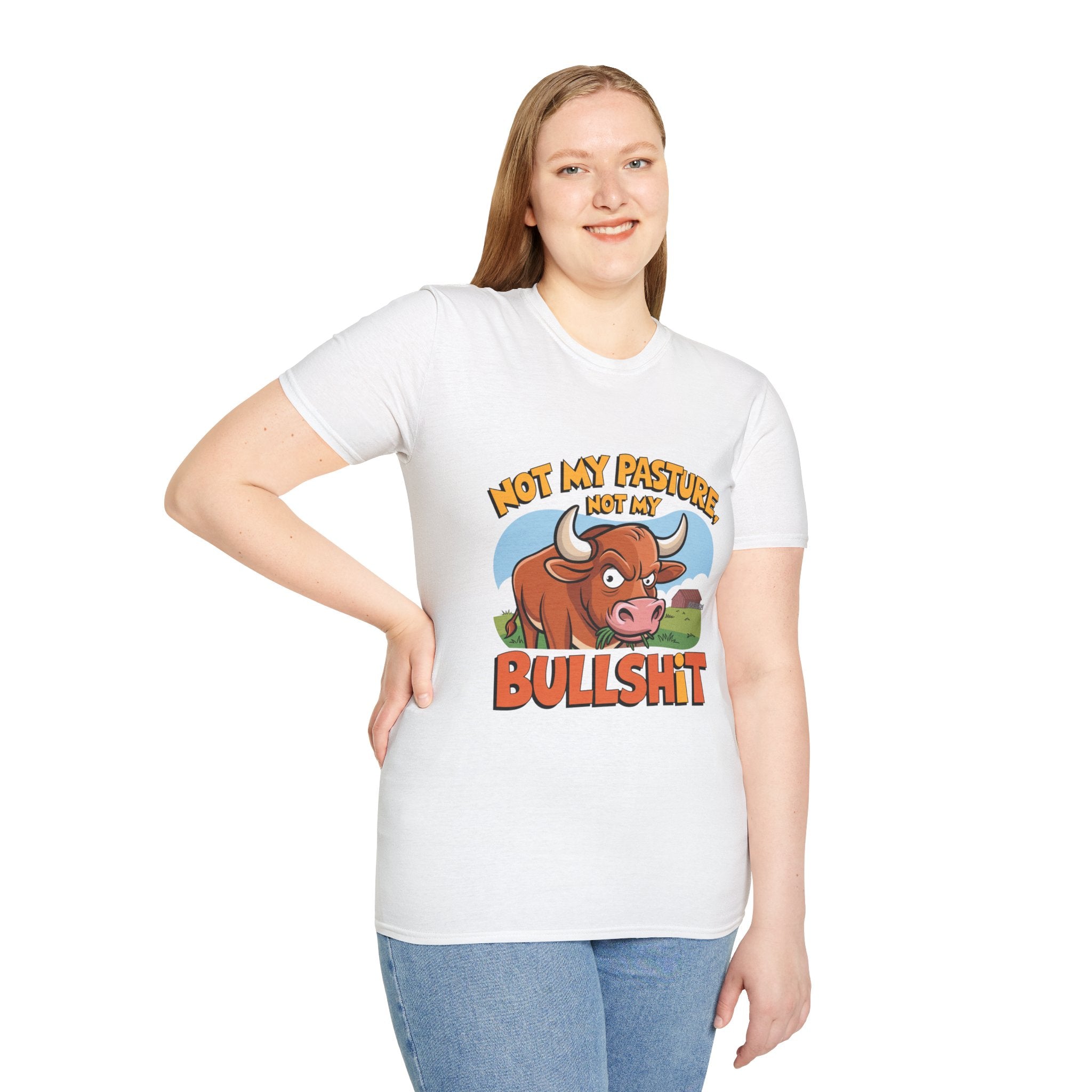 Not My Pasture Not My Bullshit T-Shirt — Funny Cow Graphic Tee