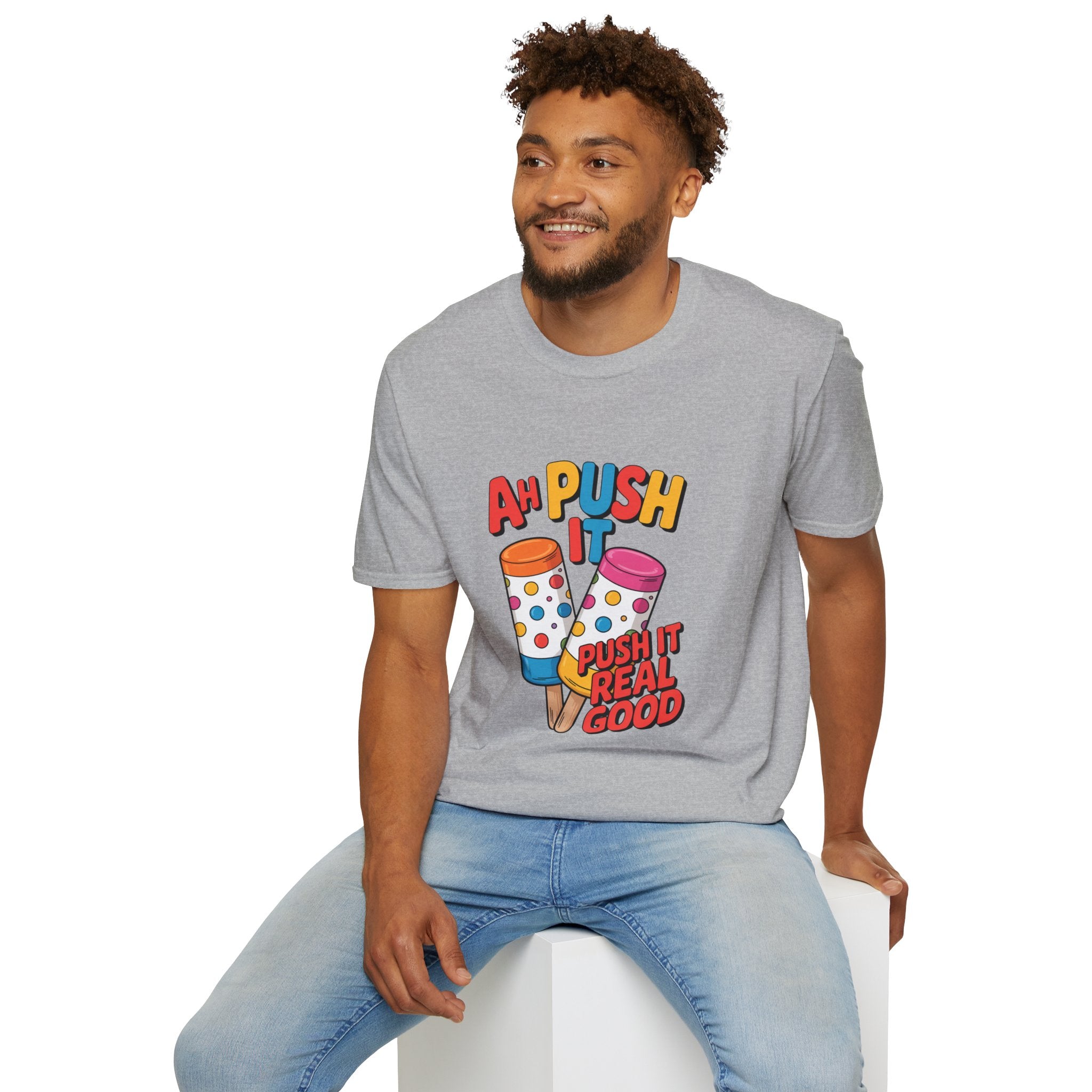 T-Shirt — “Ah Push It” Ice Cream Graphic Tee