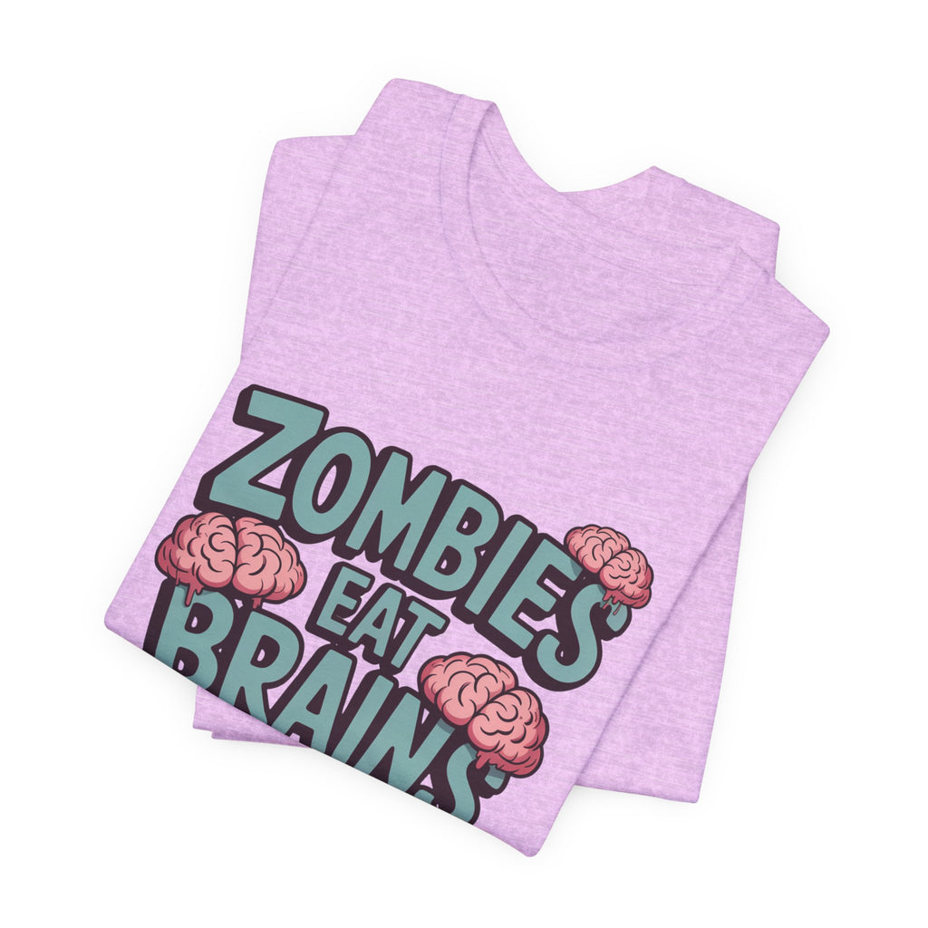 Zombies Eat Brains T‑Shirt — Funny Halloween Horror Tee ("Don't Worry, You Are Safe")
