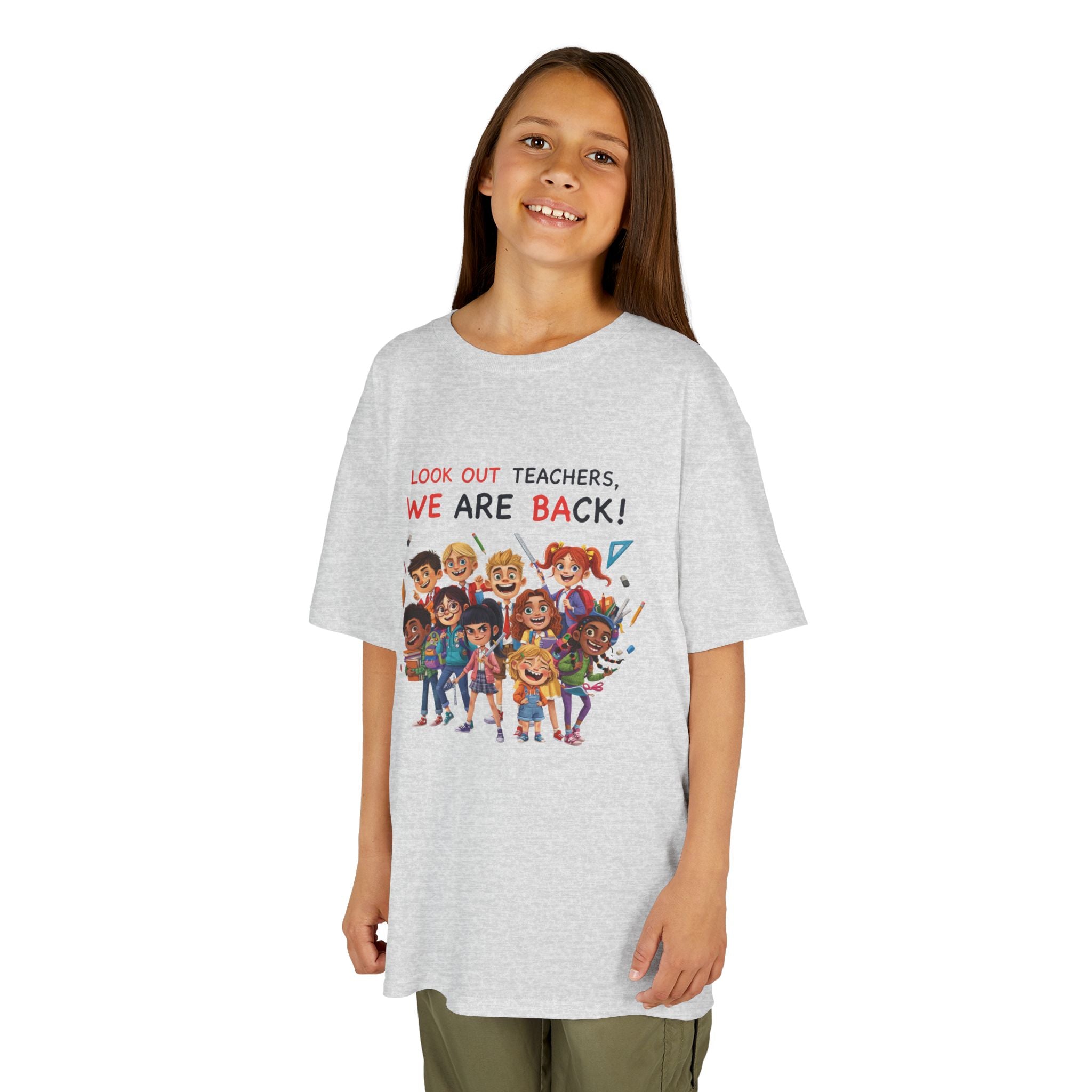 Kids T‑Shirt — "Look Out Teachers, We Are Back!" Back-to-School Graphic Tee