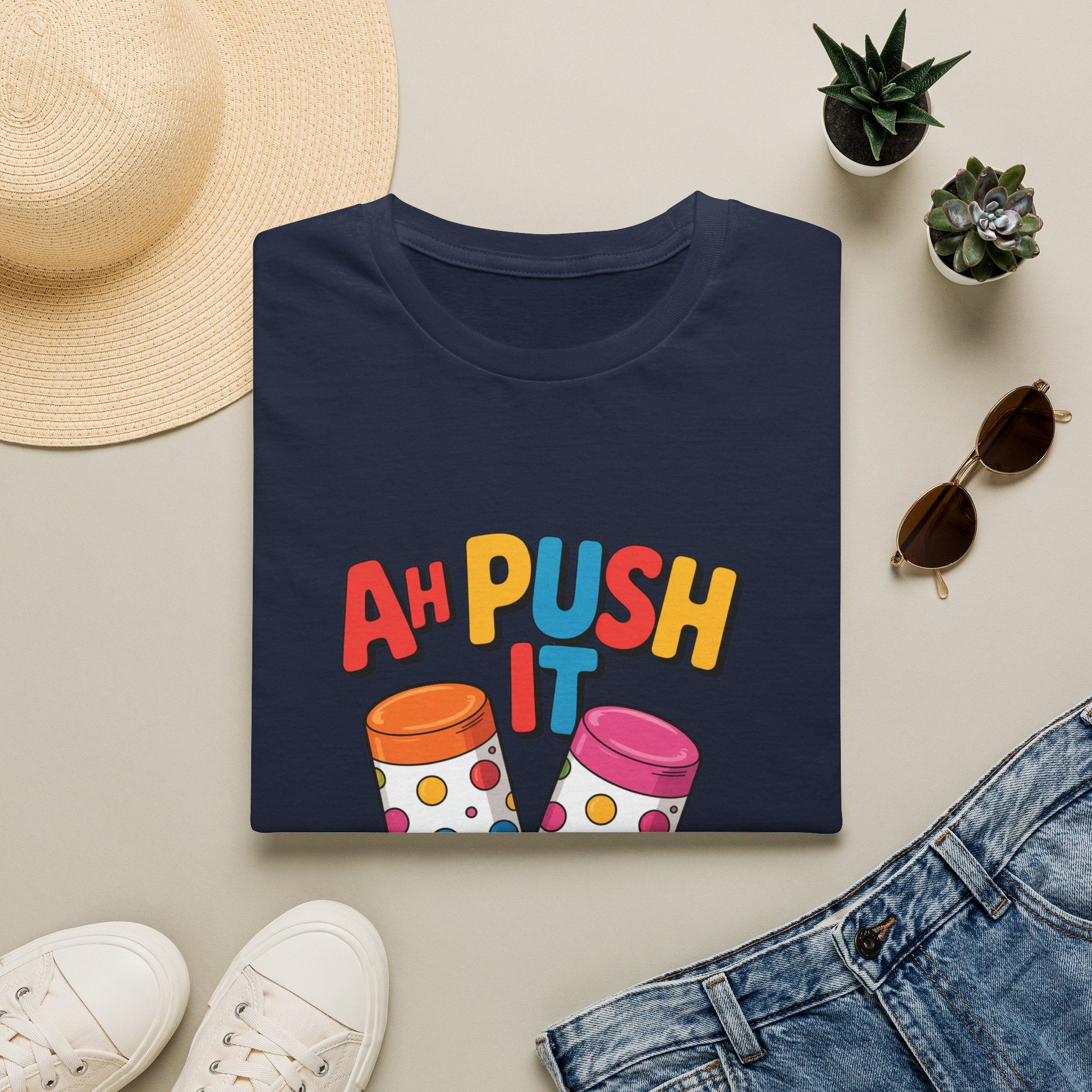 T-Shirt — “Ah Push It” Ice Cream Graphic Tee