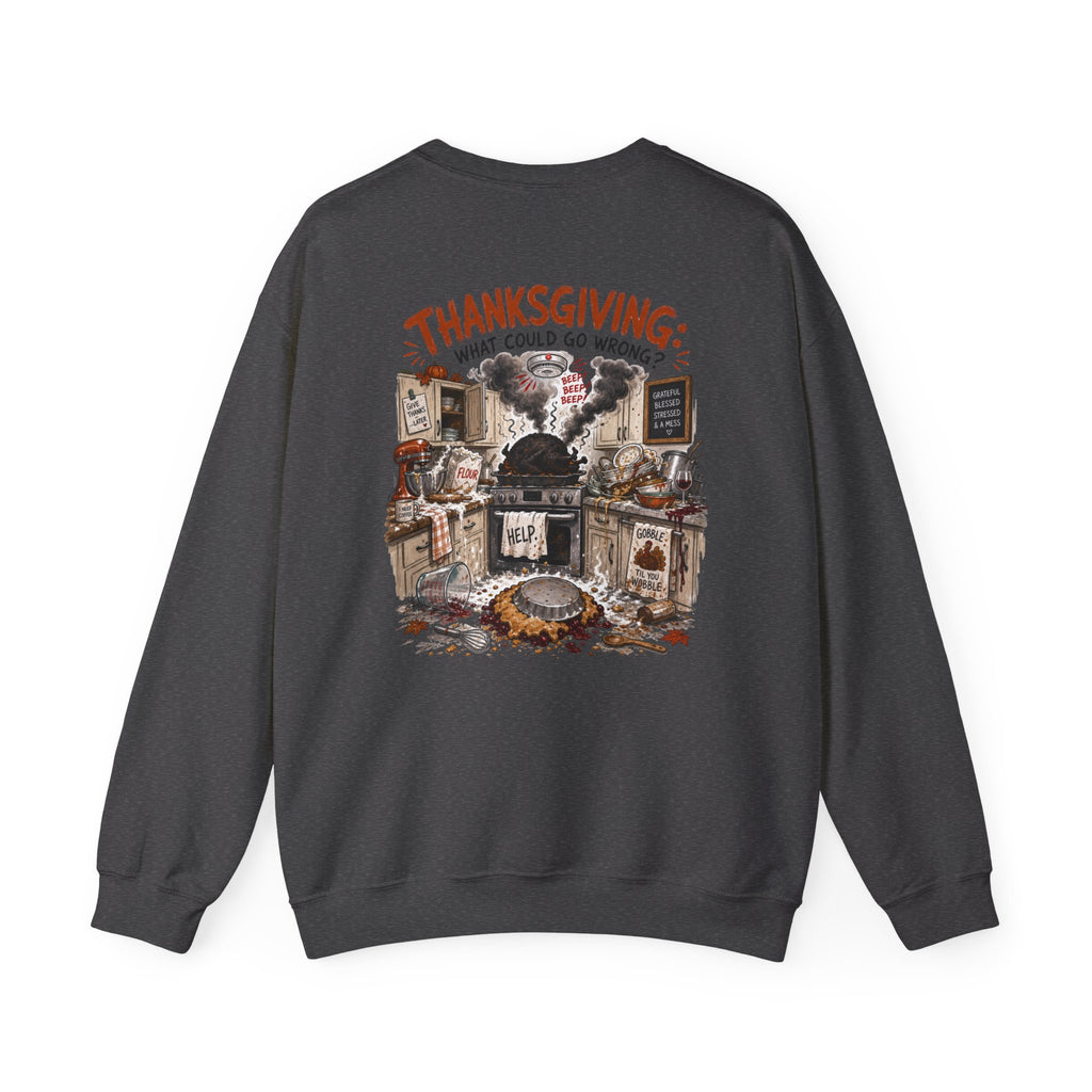 Funny Thanksgiving Crewneck Sweatshirt — Certified Thanksgiving Chef Rustic Holiday Gift Pullover