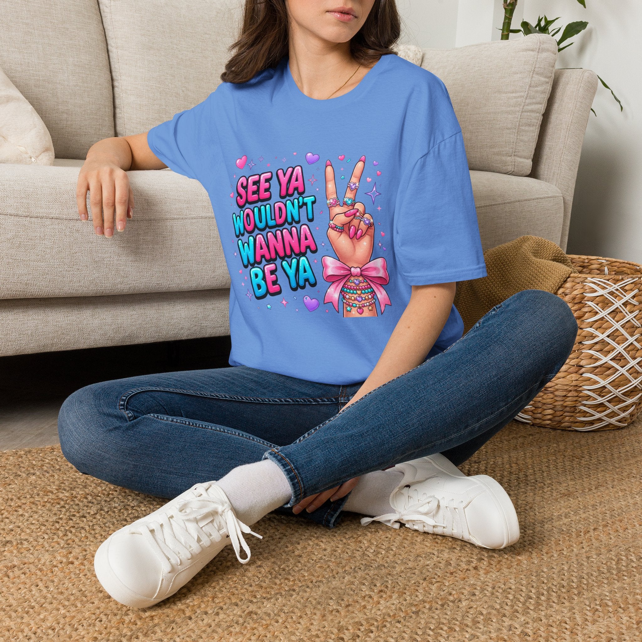 See Ya Wouldn't Wanna Be Ya T-Shirt — Sassy Peace Sign Graphic Tee