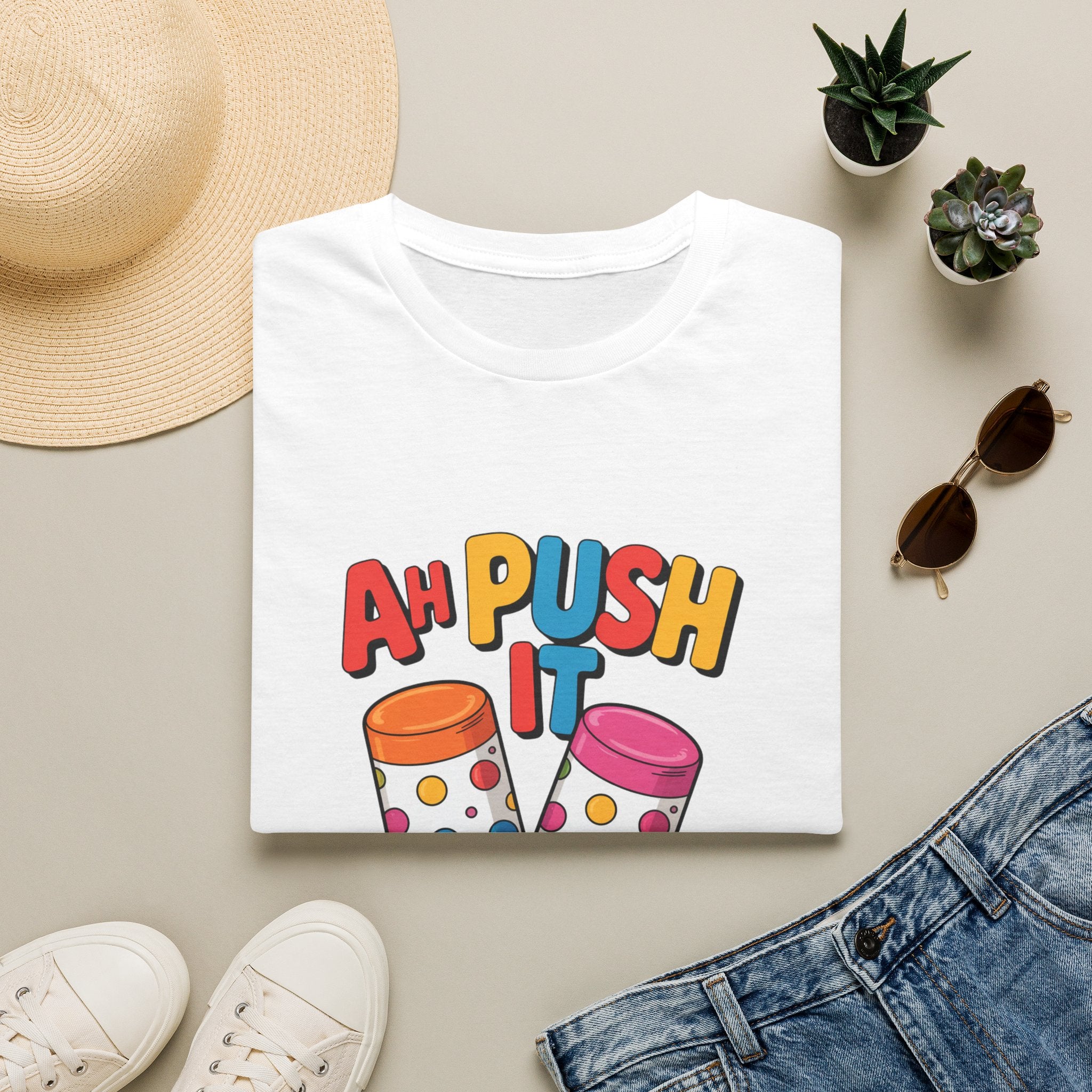 T-Shirt — “Ah Push It” Ice Cream Graphic Tee