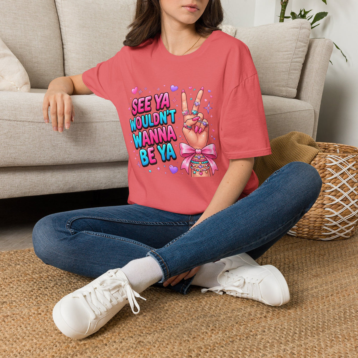 See Ya Wouldn't Wanna Be Ya T-Shirt — Sassy Peace Sign Graphic Tee