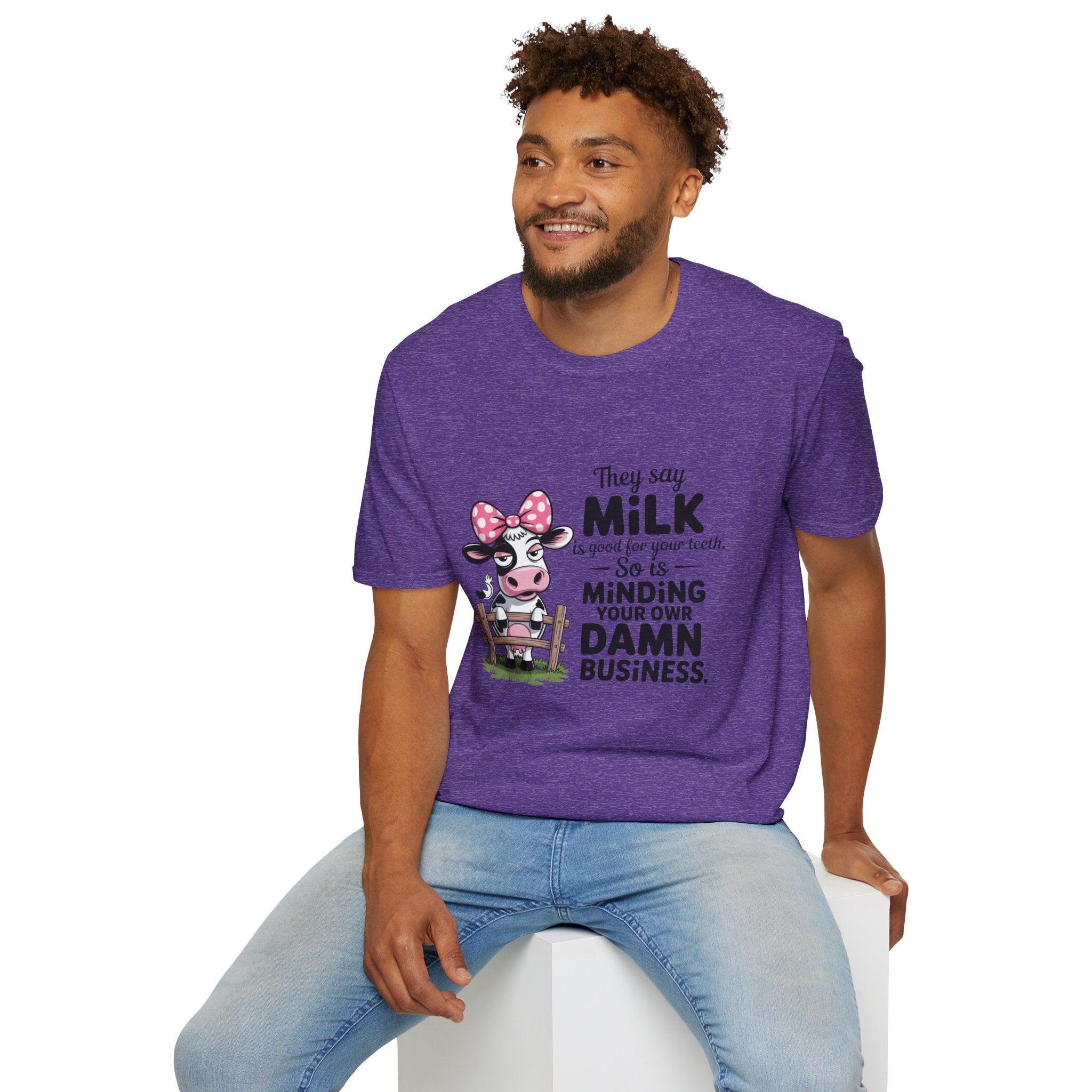 They Say Milk Is Good For Your Teeth - Funny Cow T-Shirt