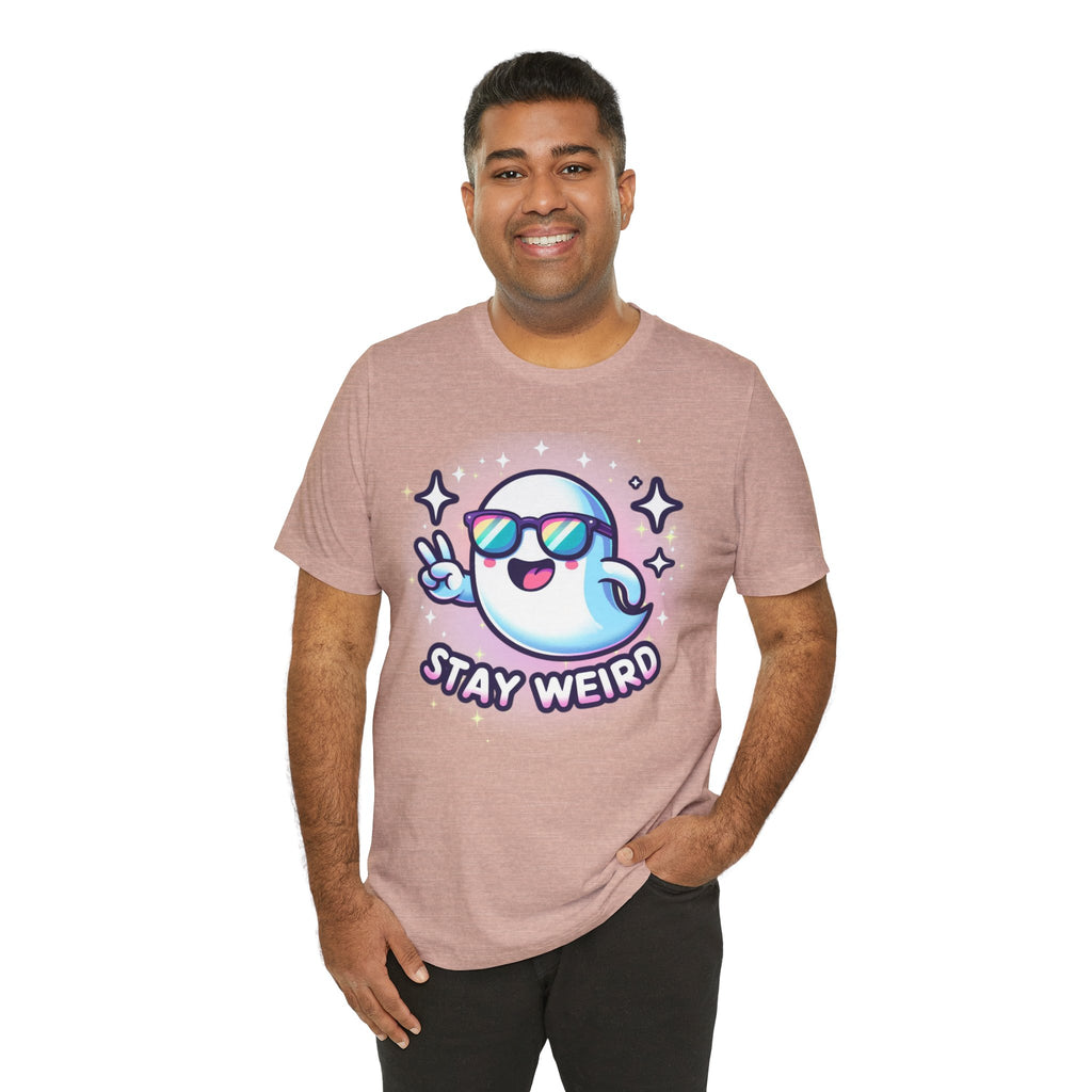 Stay Weird Ghost T-Shirt — Cute Cartoon Ghost with Sunglasses