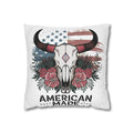 American Made Skull Pillowcase — Patriotic Western Decorative Pillow