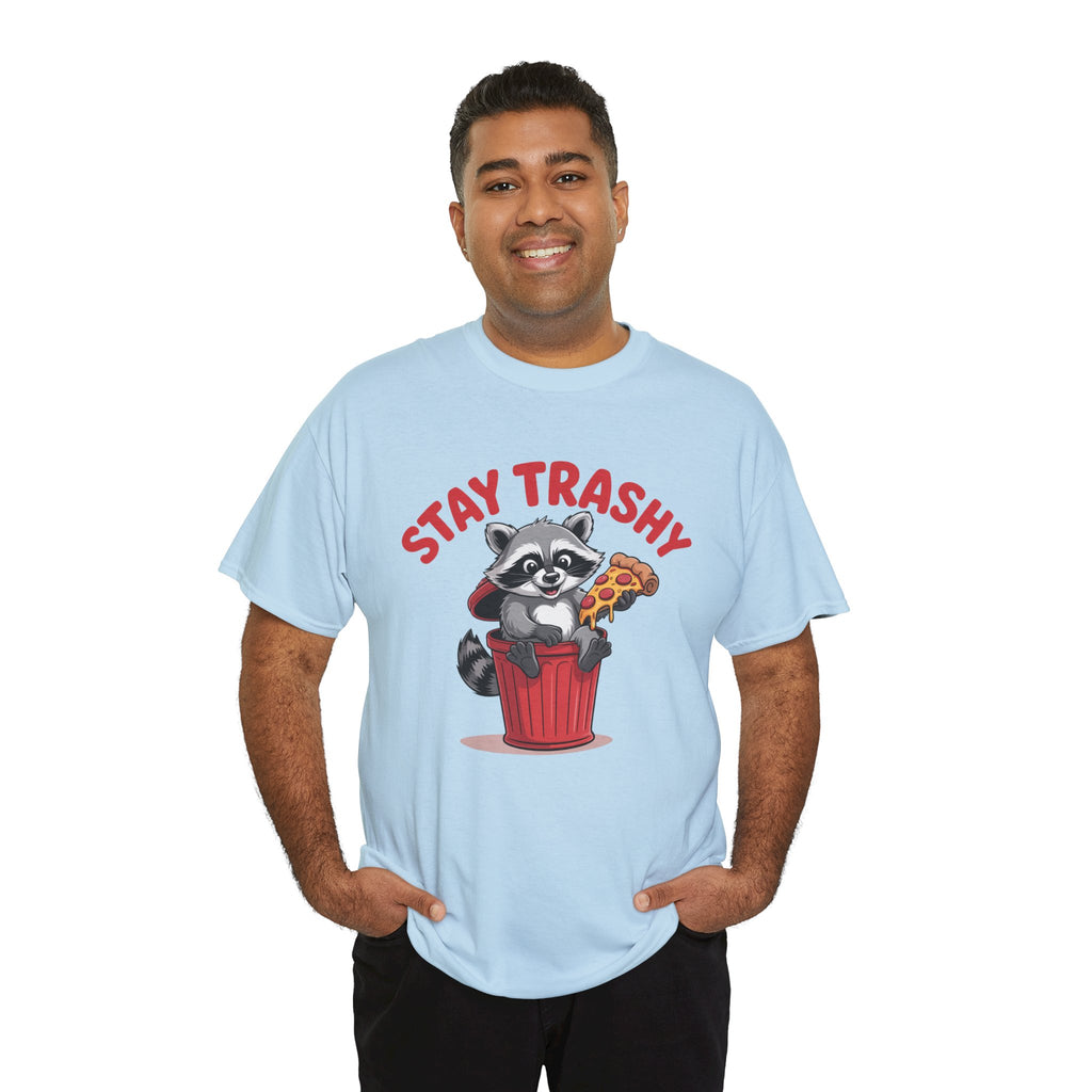Funny Raccoon T-Shirt — Stay Trashy Humor Gift Tee for Women
