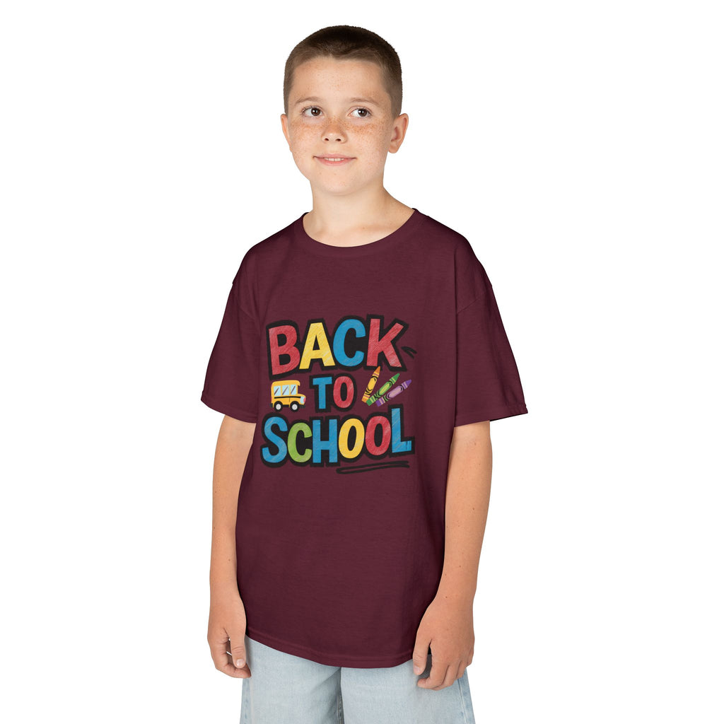 Back to School Kids T-Shirt — Colorful Retro School Design