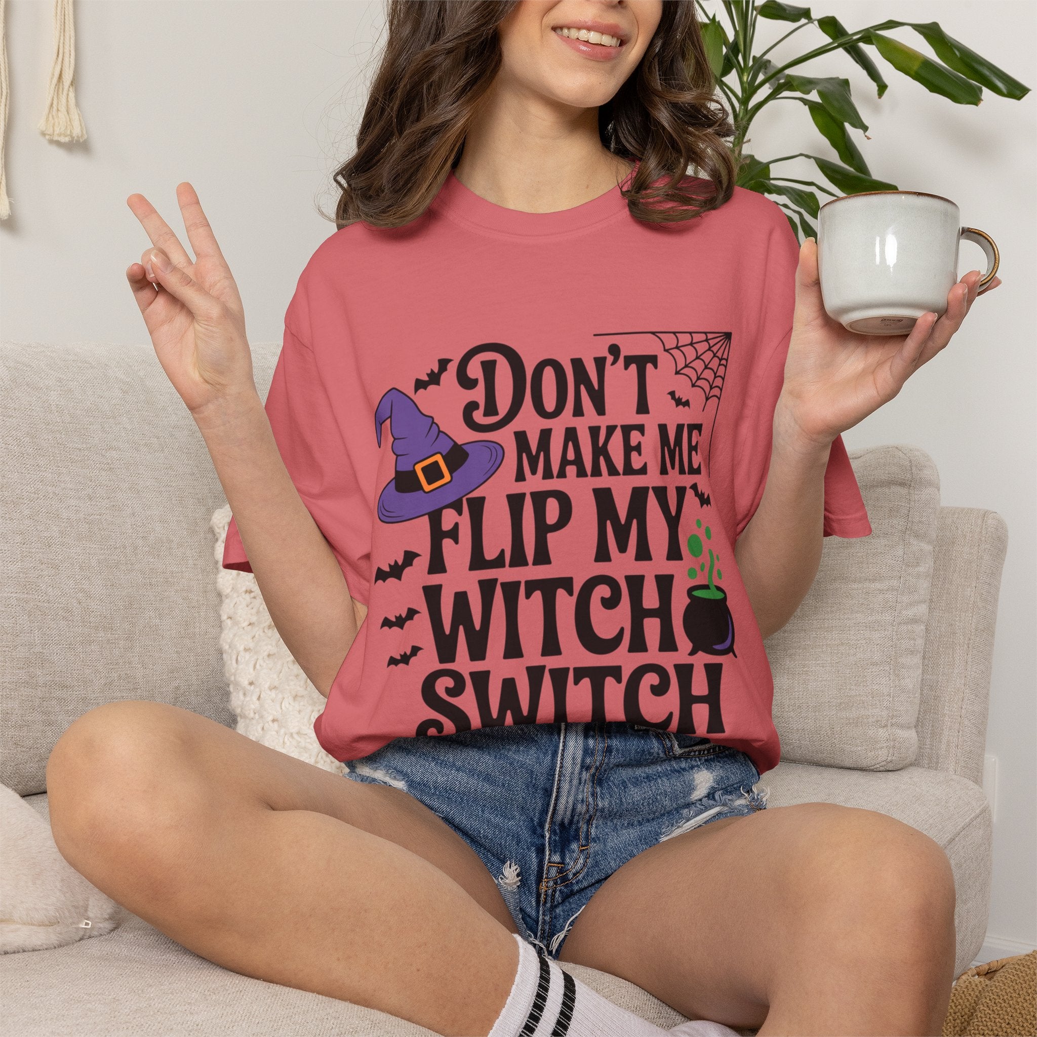Halloween T-Shirt: "Don't Make Me Flip My Witch Switch" Graphic Tee