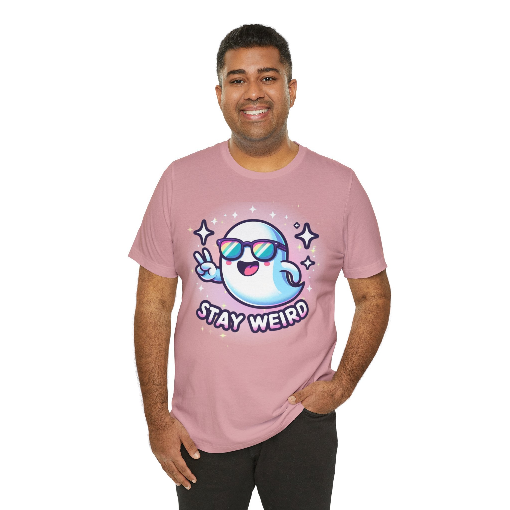 Stay Weird Ghost T-Shirt — Cute Cartoon Ghost with Sunglasses