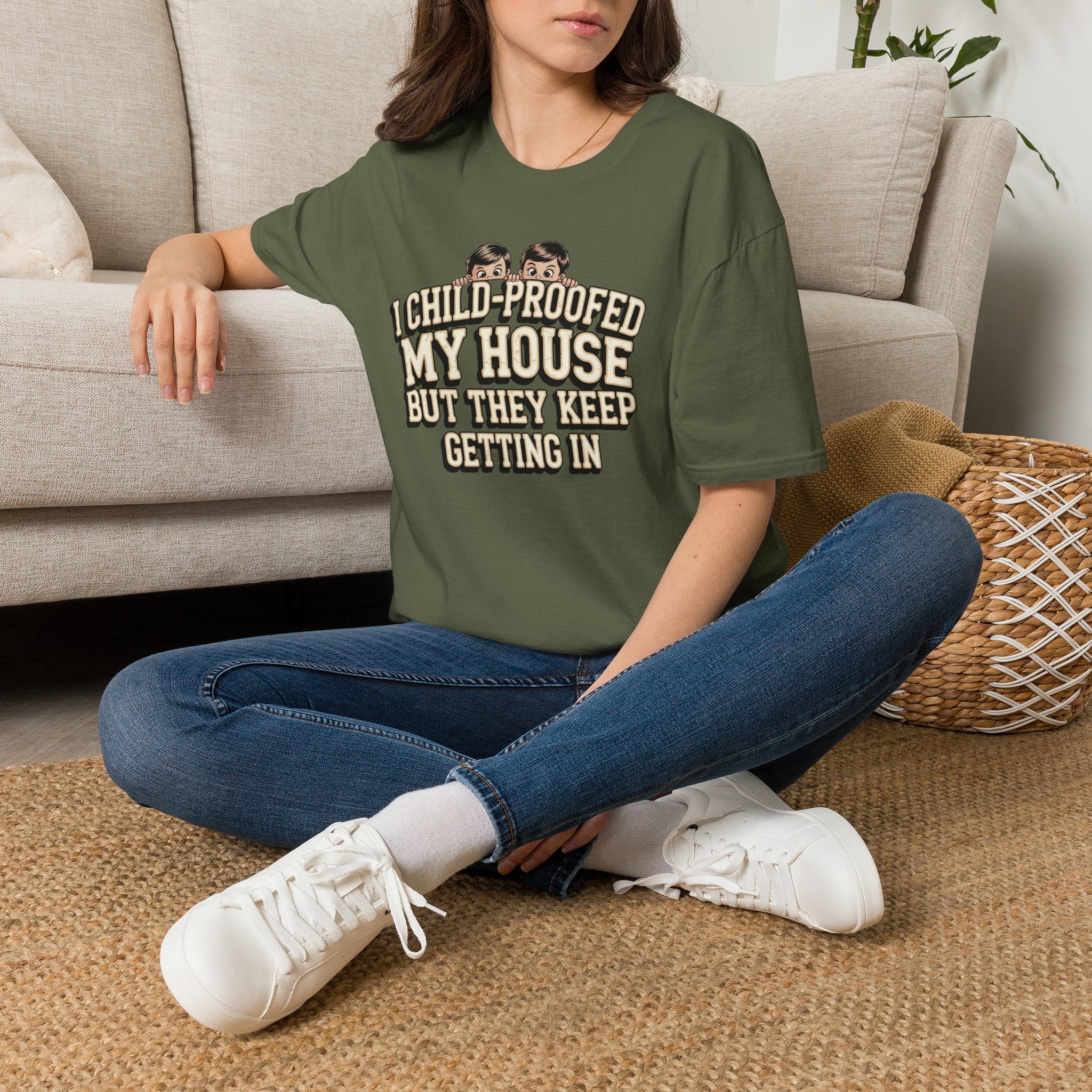 Funny Mom T-Shirt — I Child-Proofed My House Parenting Humor Gift Tee for Moms