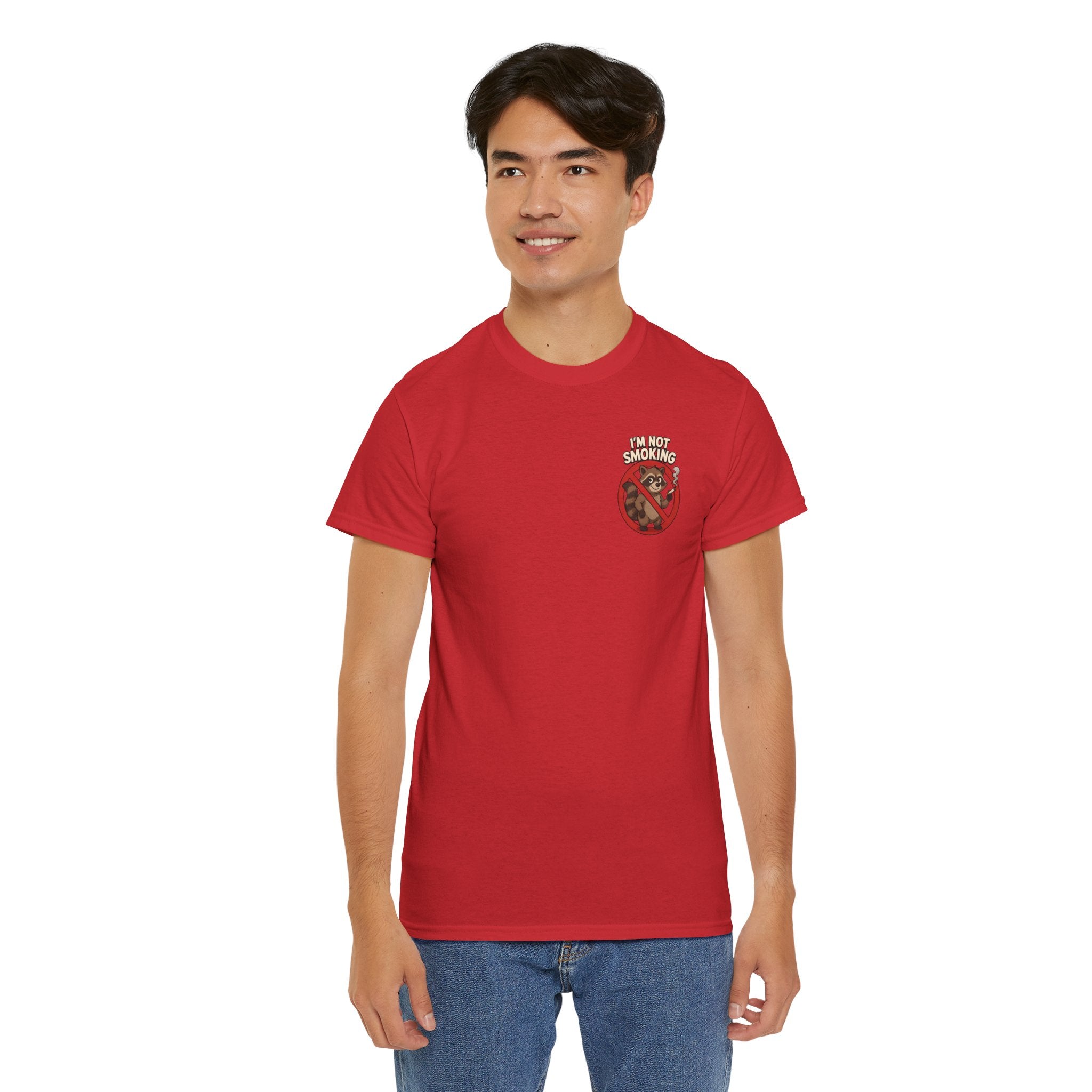Graphic Tee — "What Are You Looking At?" Raccoon Illustration T-Shirt