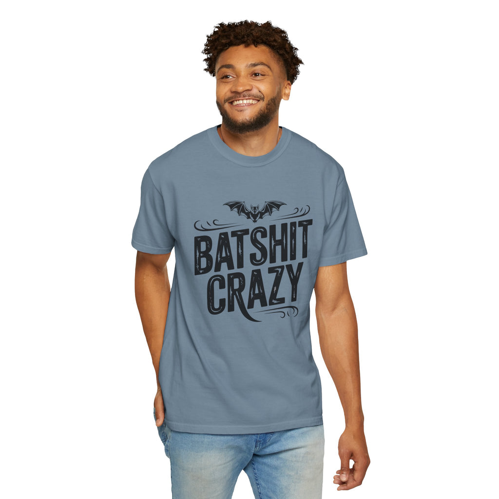 Batshit Crazy T-Shirt — Funny Gothic Bat Graphic Tee for Halloween & Gifts