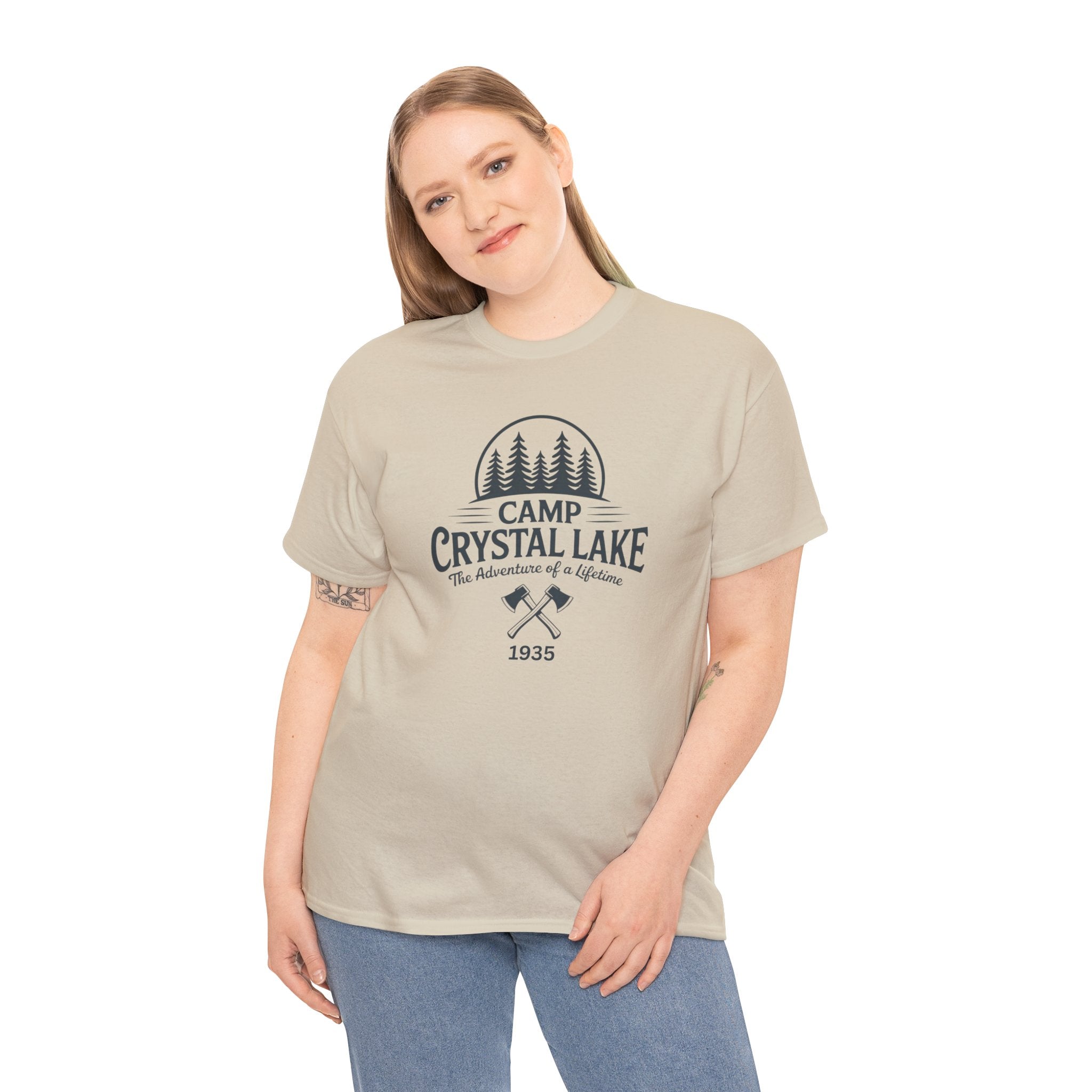 Camp Crystal Lake Tee — Vintage Outdoor Camping Shirt ("Camp Crystal Lake")