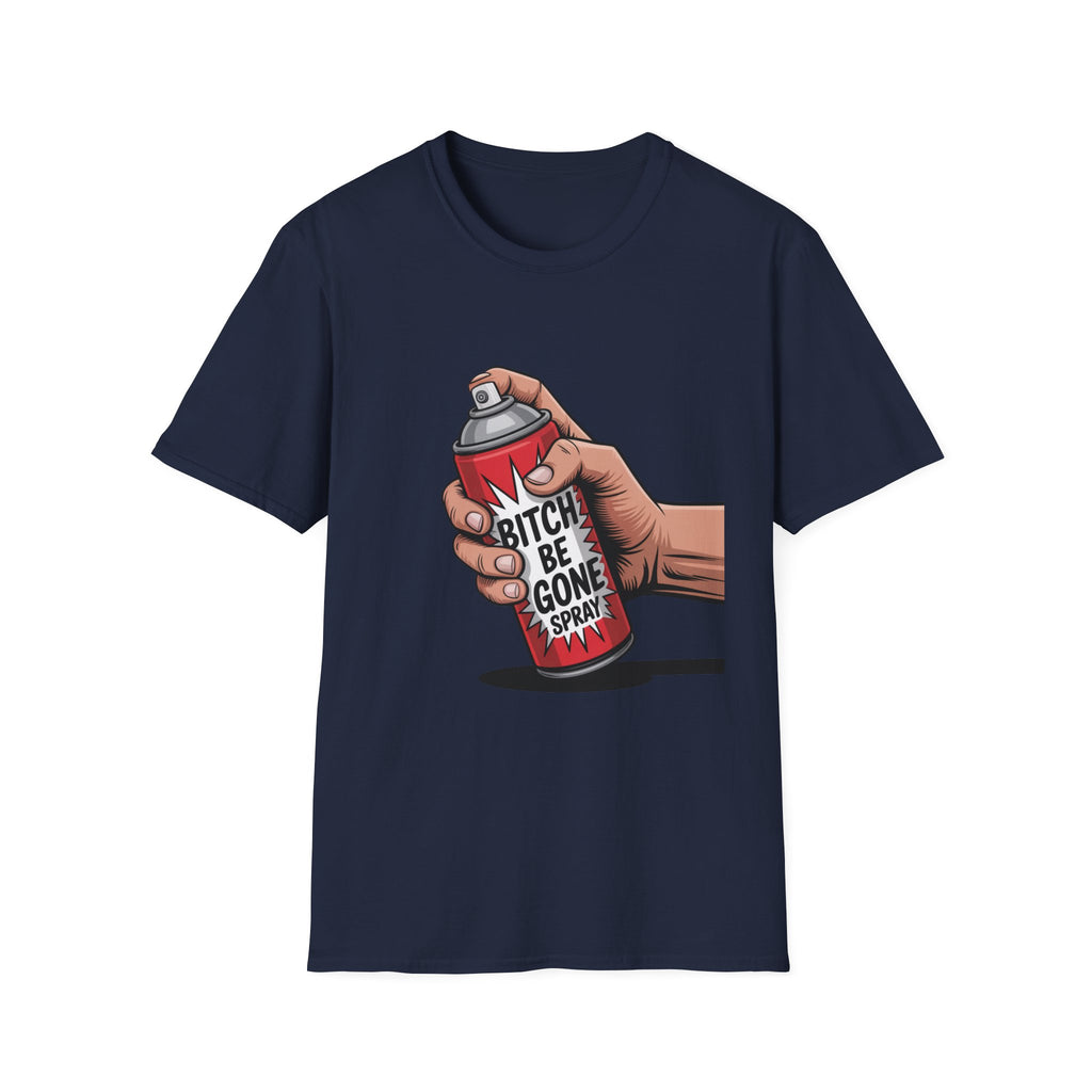 Funny 'Bitch, Be Gone' Spray T-Shirt — Pop Art Spray Can Graphic Tee