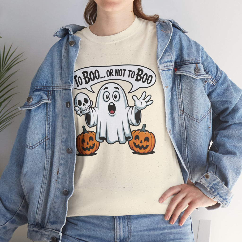 Halloween Ghost Tee - "To Boo... or Not to Boo" Cute Spooky Graphic T-Shirt