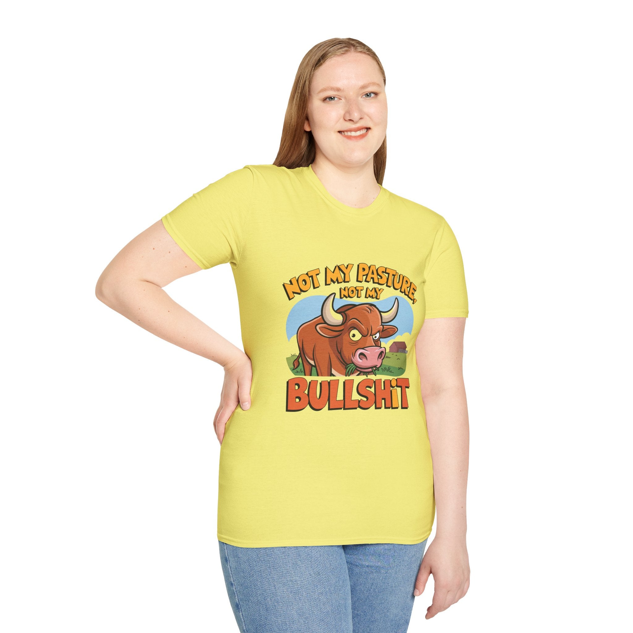 Not My Pasture Not My Bullshit T-Shirt — Funny Cow Graphic Tee