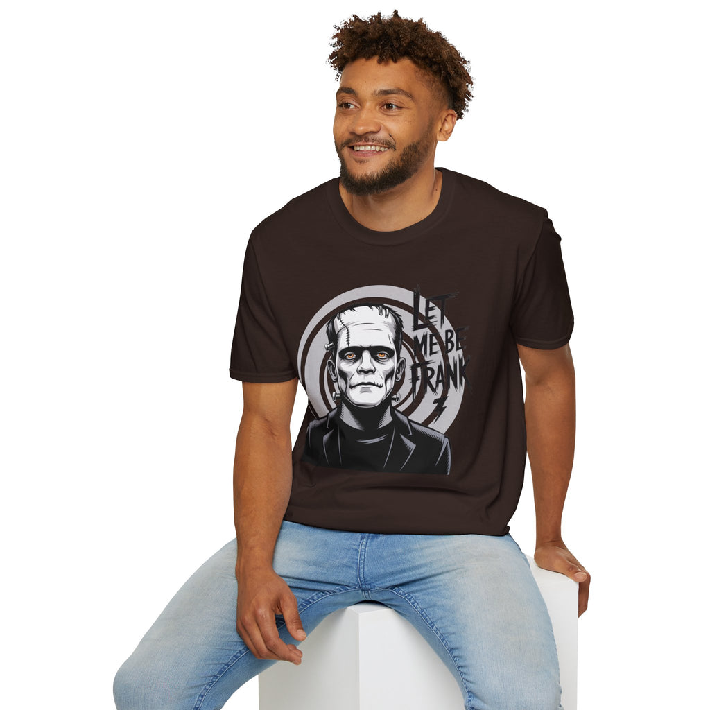 Frankenstein Monster Graphic T-Shirt — "Let Me Be Frank" Halloween Tee