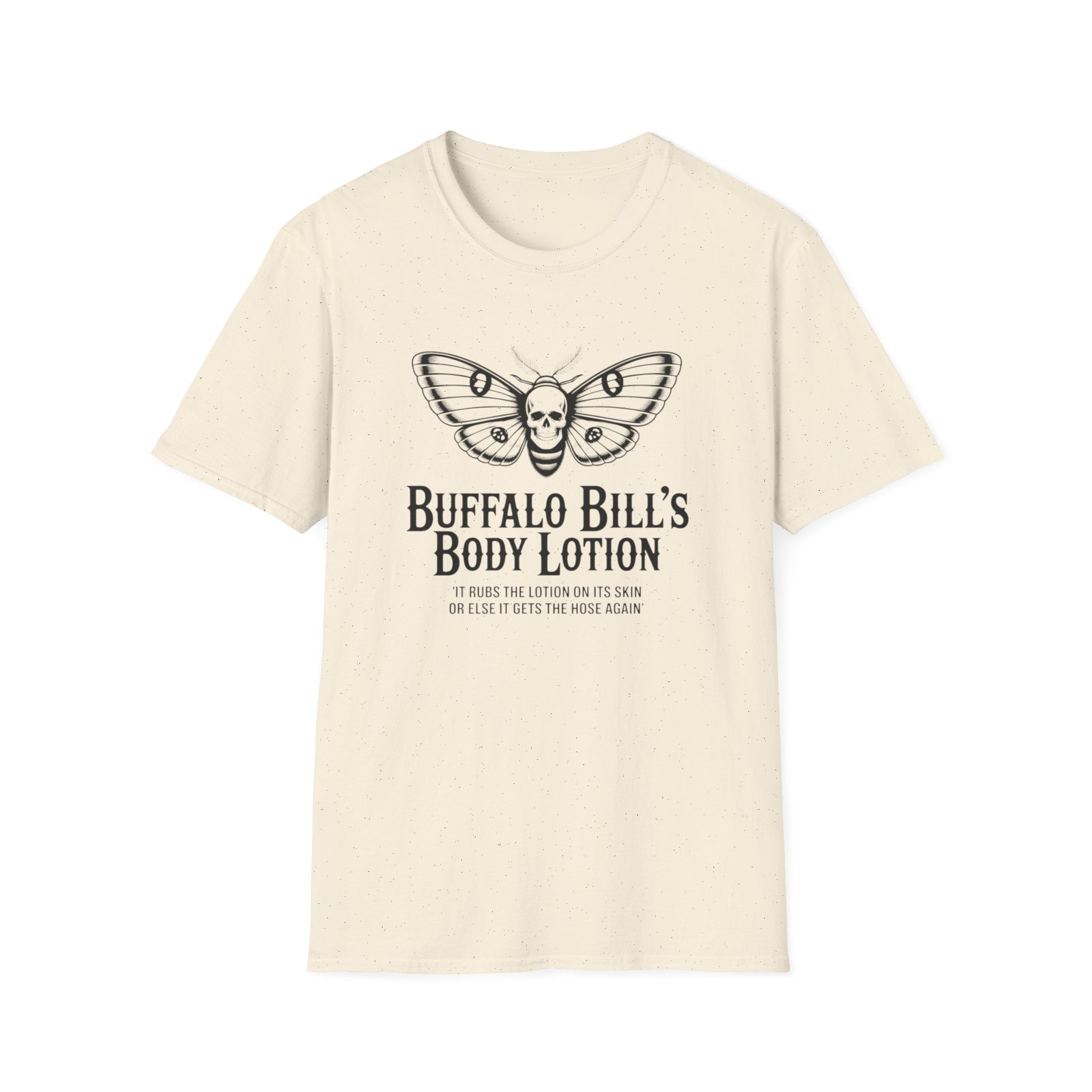Buffalo Bill’s Body Lotion Graphic T-Shirt — Moth Skull Vintage Horror Tee