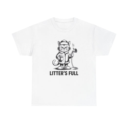 Cat Litter's Full Tee — Funny Cat Graphic T-Shirt