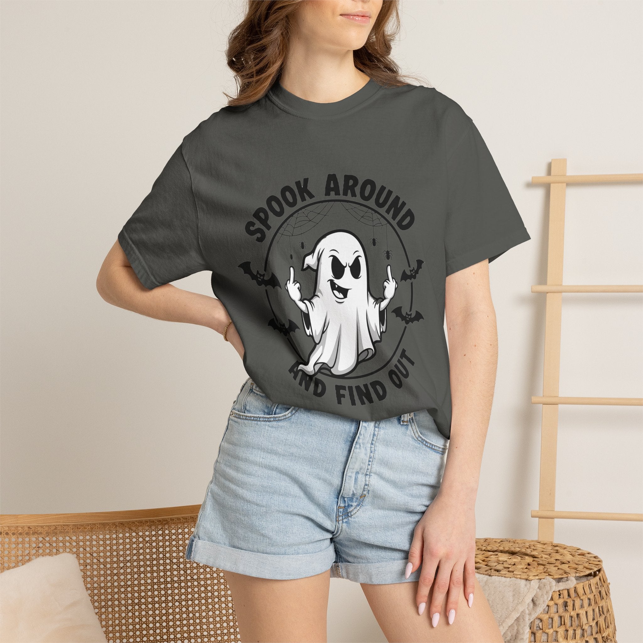Spook Around And Find Out T-Shirt — Cute Halloween Ghost Graphic Tee