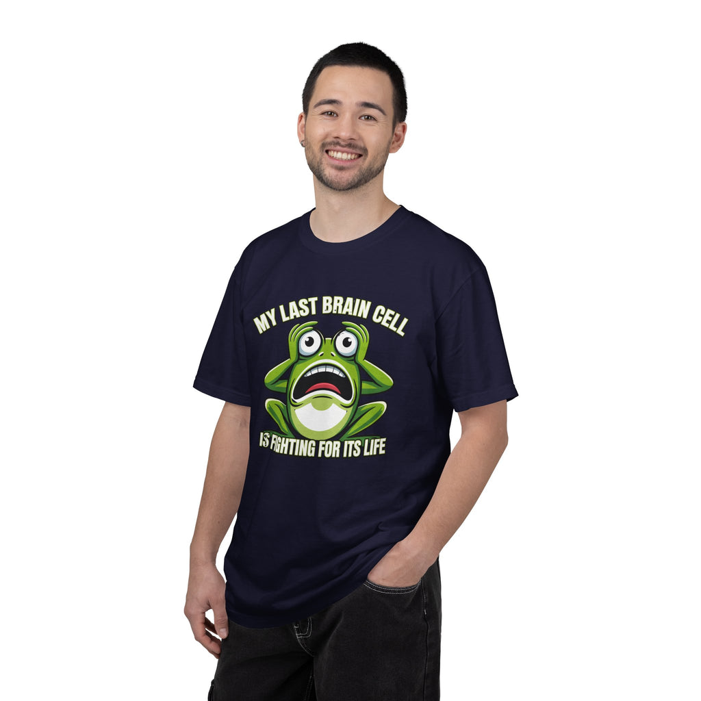 Funny Frog Graphic T-Shirt — My Last Brain Cell Is Fighting For Its Life Humor Gift Tee for Women