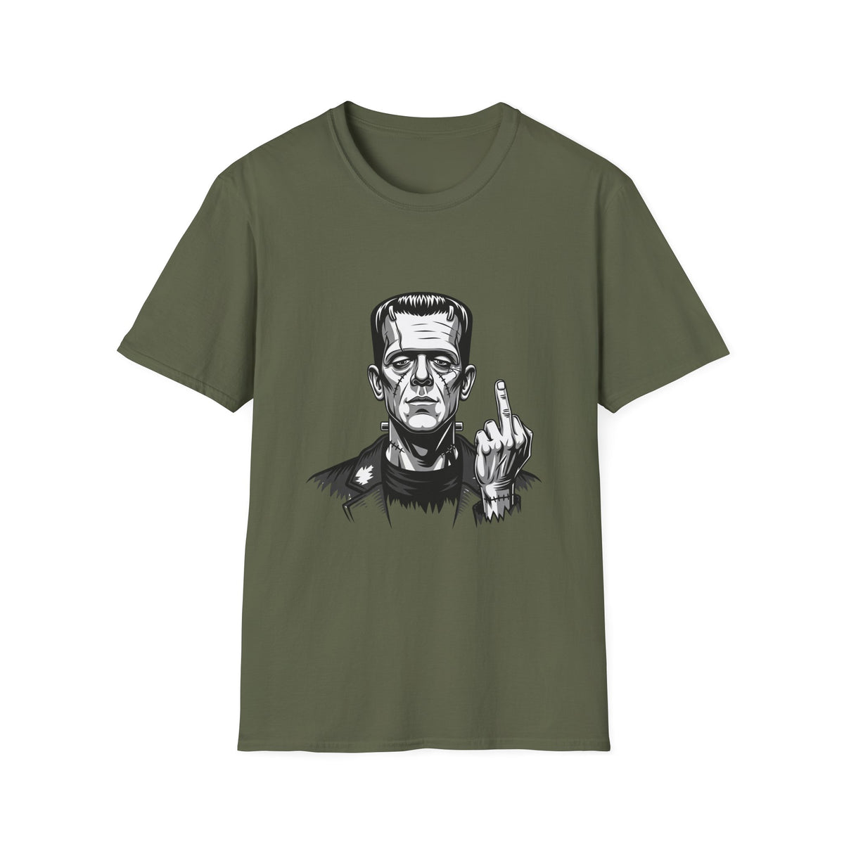 Frankenstein Middle Finger T-Shirt — Funny Gothic Monster Tee