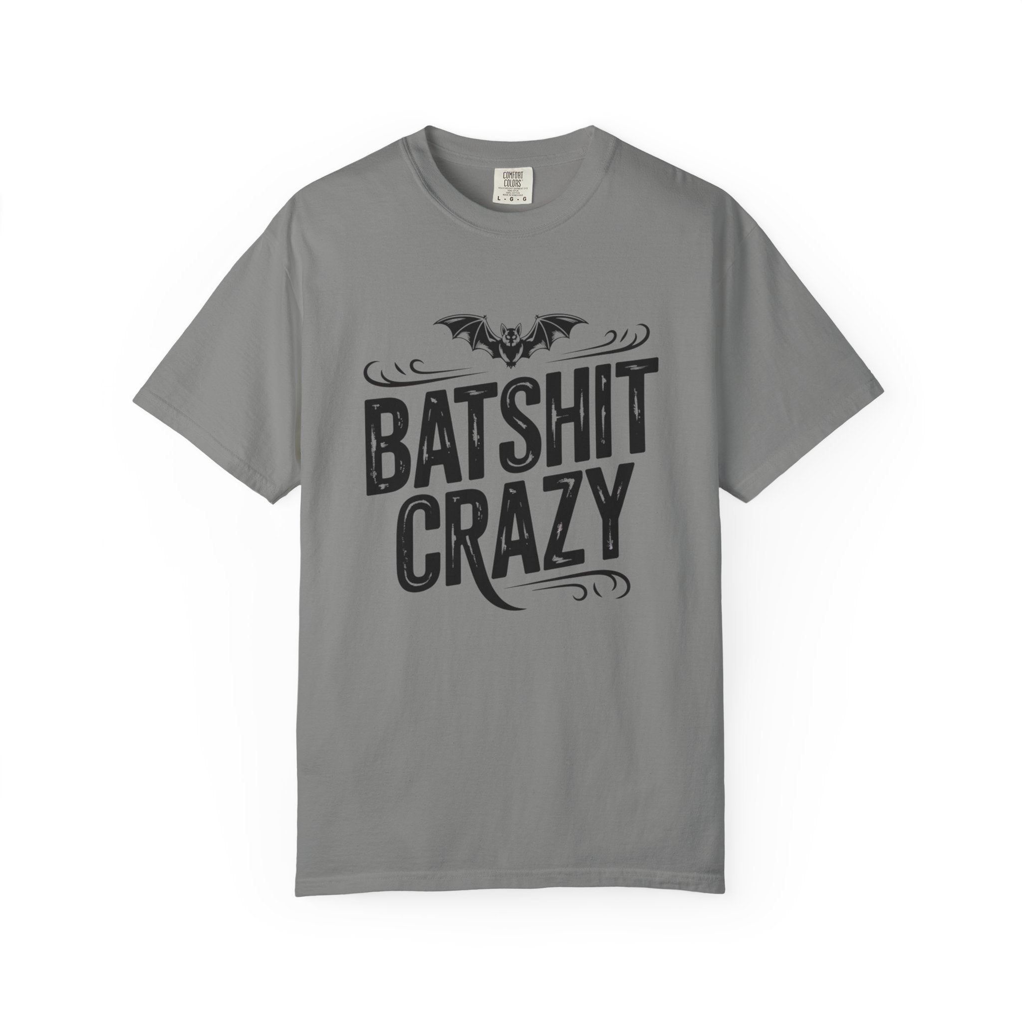 Batshit Crazy T-Shirt — Funny Gothic Bat Graphic Tee for Halloween & Gifts