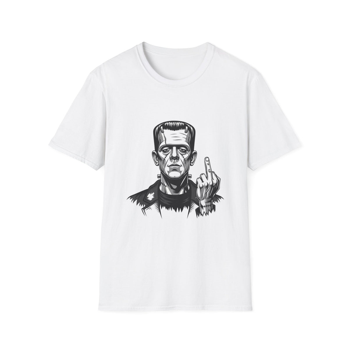 Frankenstein Middle Finger T-Shirt — Funny Gothic Monster Tee