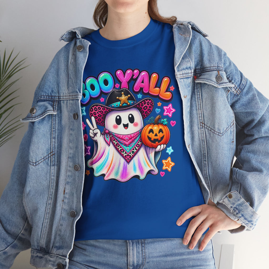 Boo Y’all Ghost Tee — Cute Halloween Pumpkin Trick-or-Treat T-Shirt