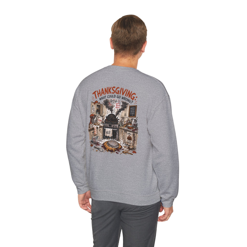 Funny Thanksgiving Crewneck Sweatshirt — Certified Thanksgiving Chef Rustic Holiday Gift Pullover