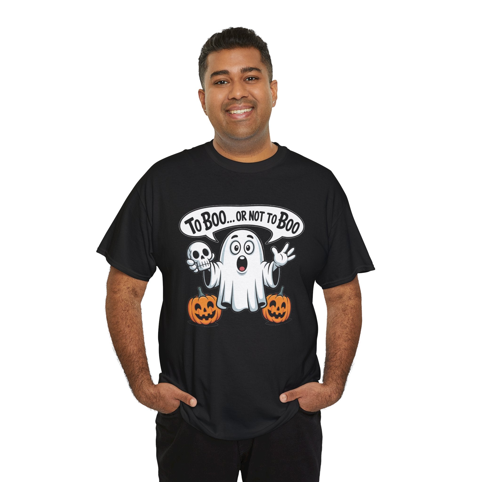 Halloween Ghost Tee - "To Boo... or Not to Boo" Cute Spooky Graphic T-Shirt